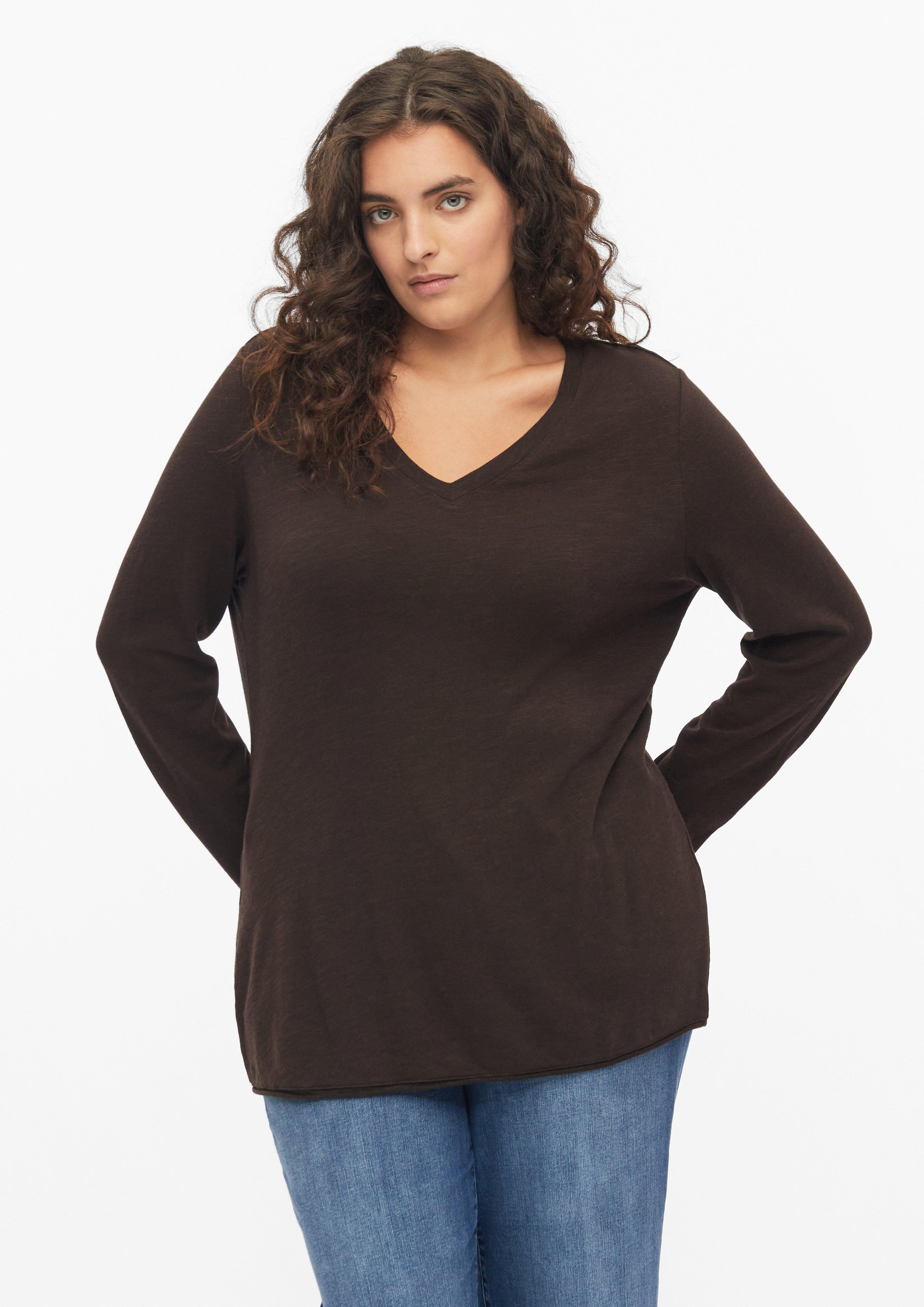 Femmes T-shirt en brun de s.Oliver CURVE
