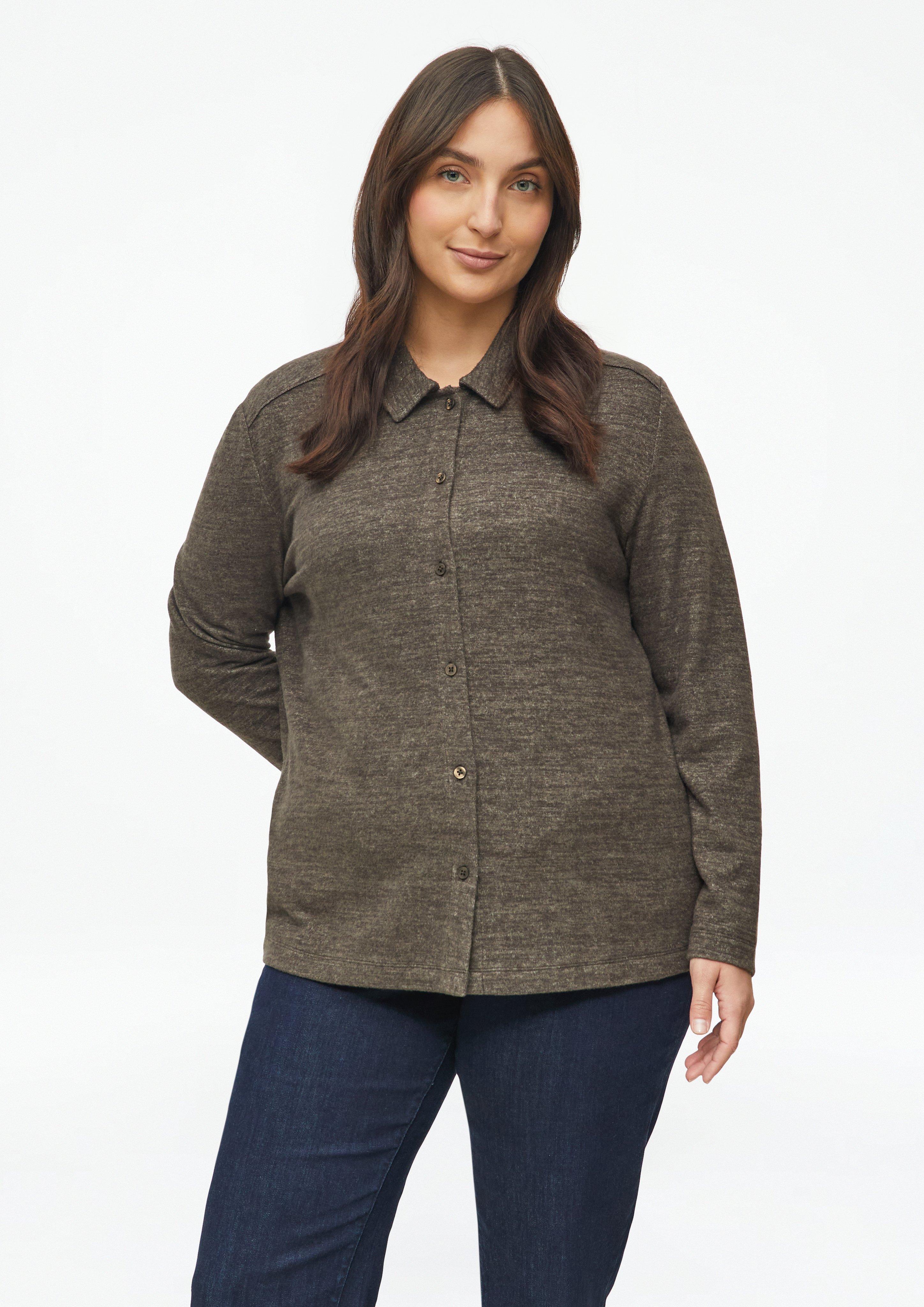 Chemisier en jersey doux en marron foncé de s.Oliver CURVE