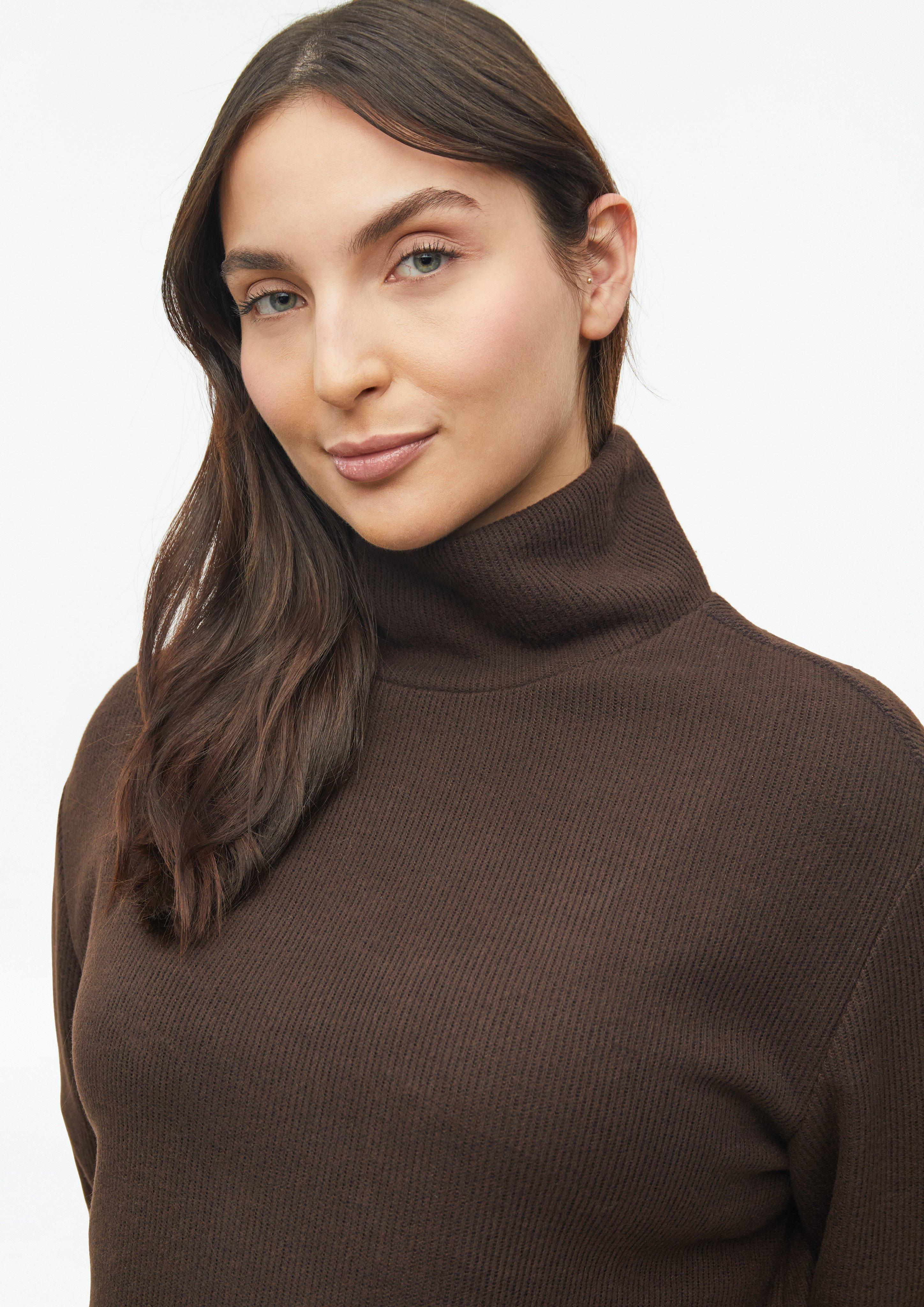 Damen Weiches Sweatshirt mit Stehkragen in braun von s.Oliver CURVE