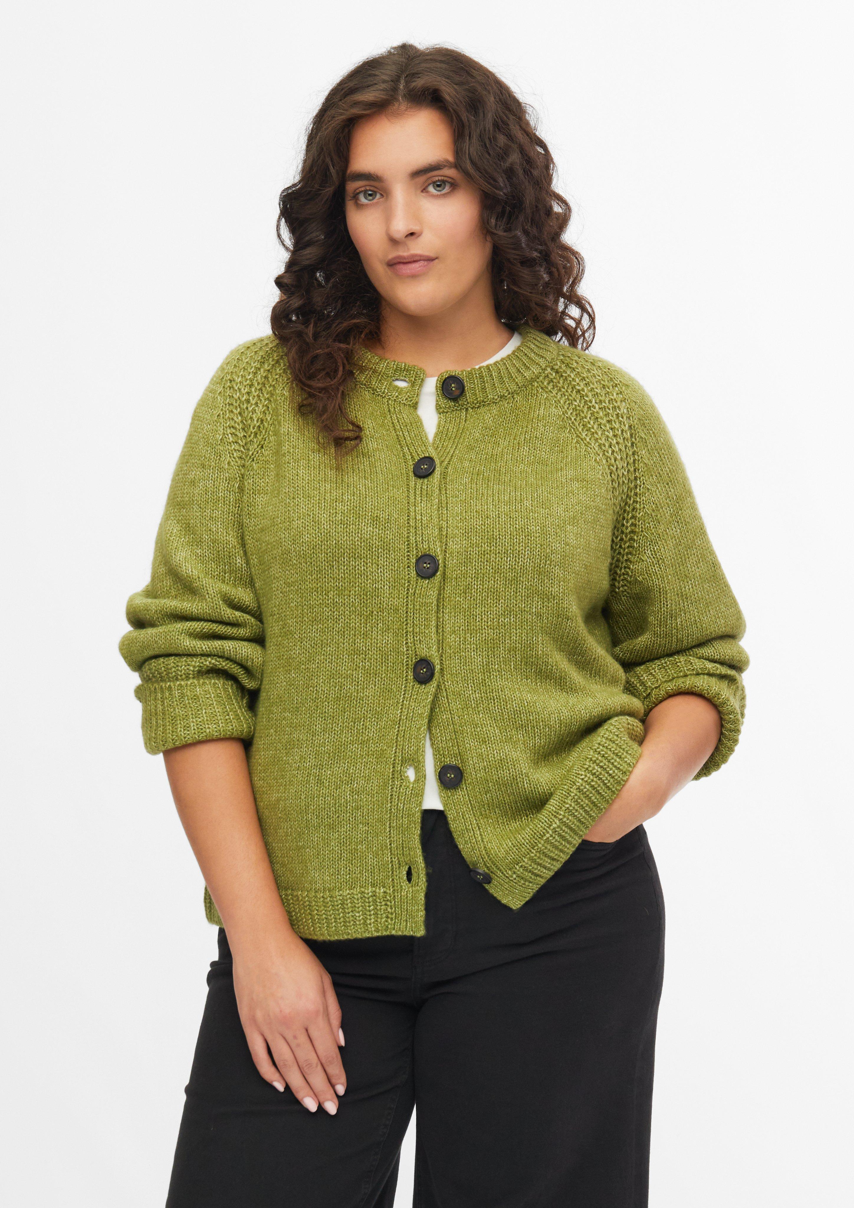 Cardigan avec des détails en côtes en guacamole de s.Oliver CURVE