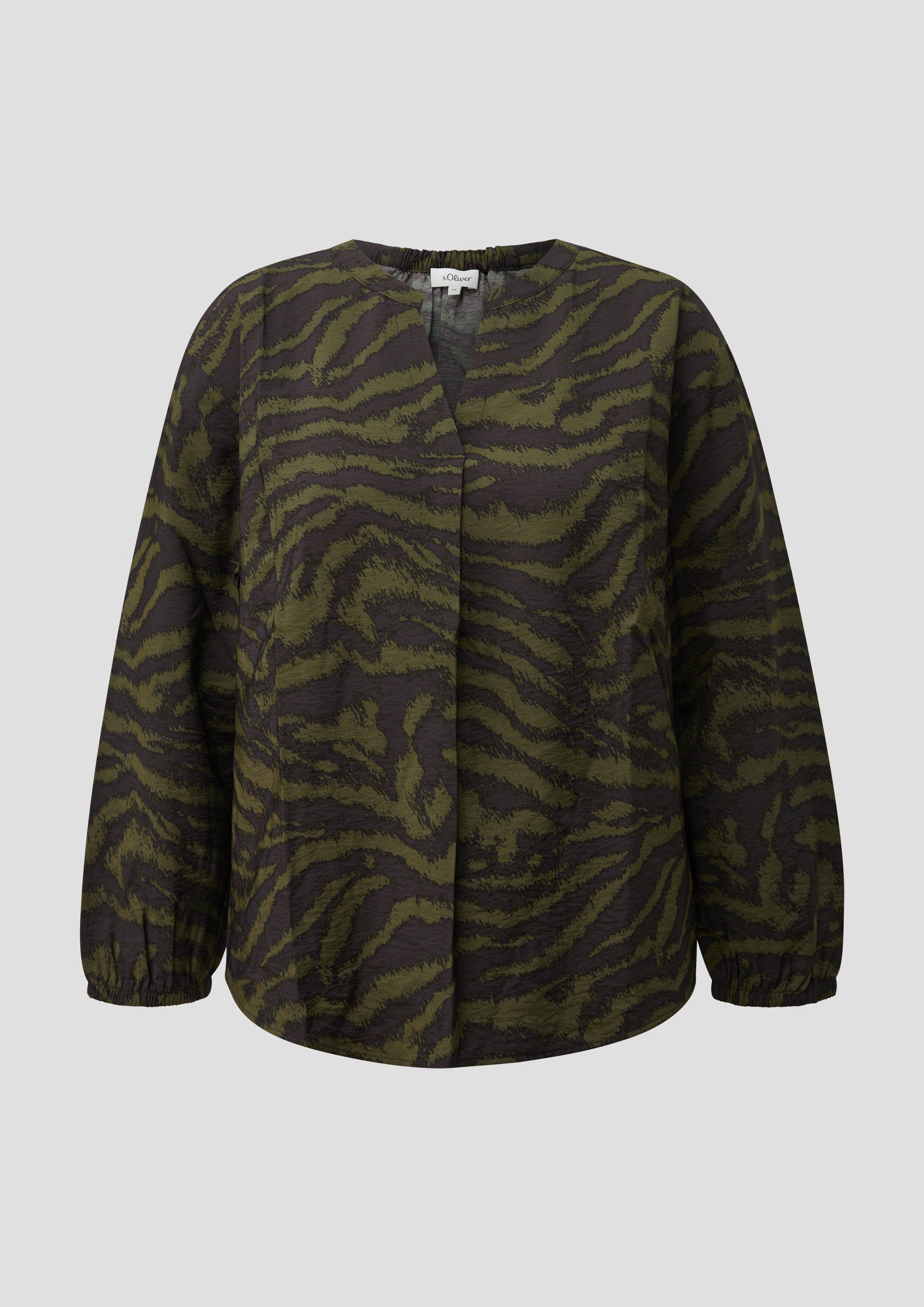Bluza v barvi olivno zelena od s.Oliver CURVE