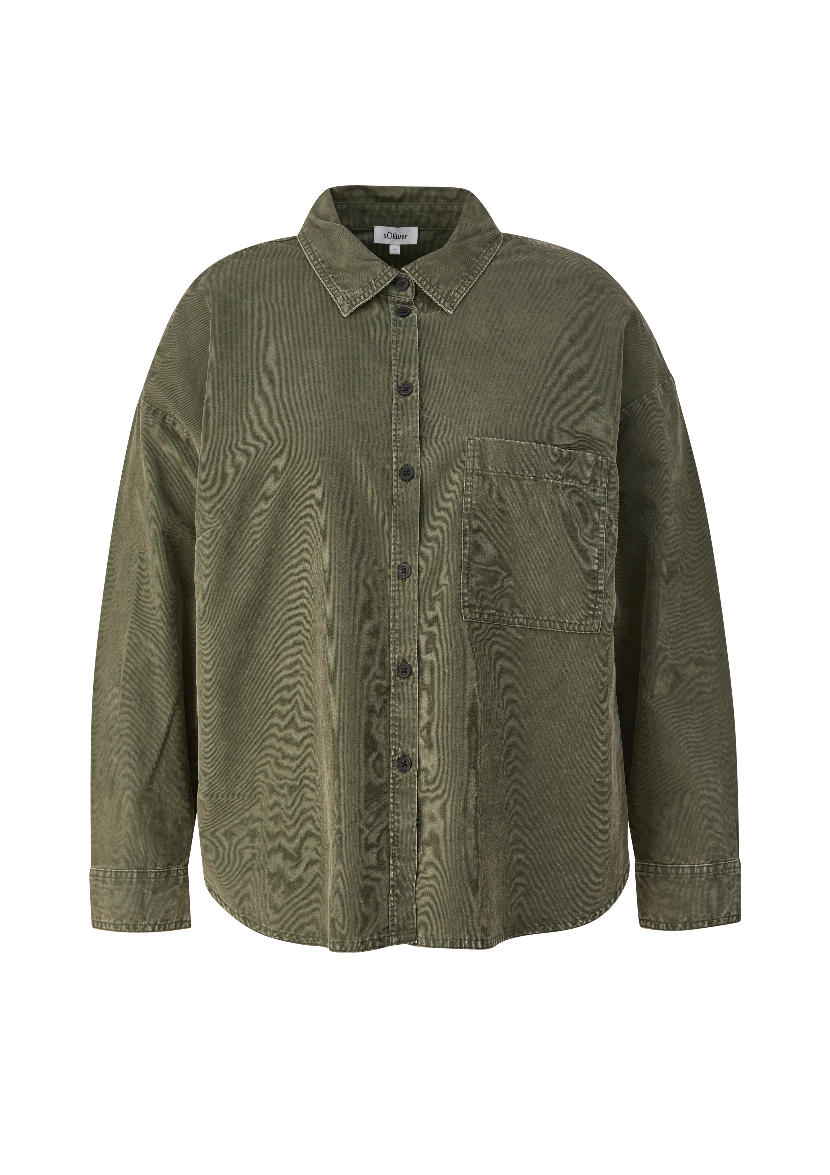 Zachte corduroyblouse met een relaxte pasvorm