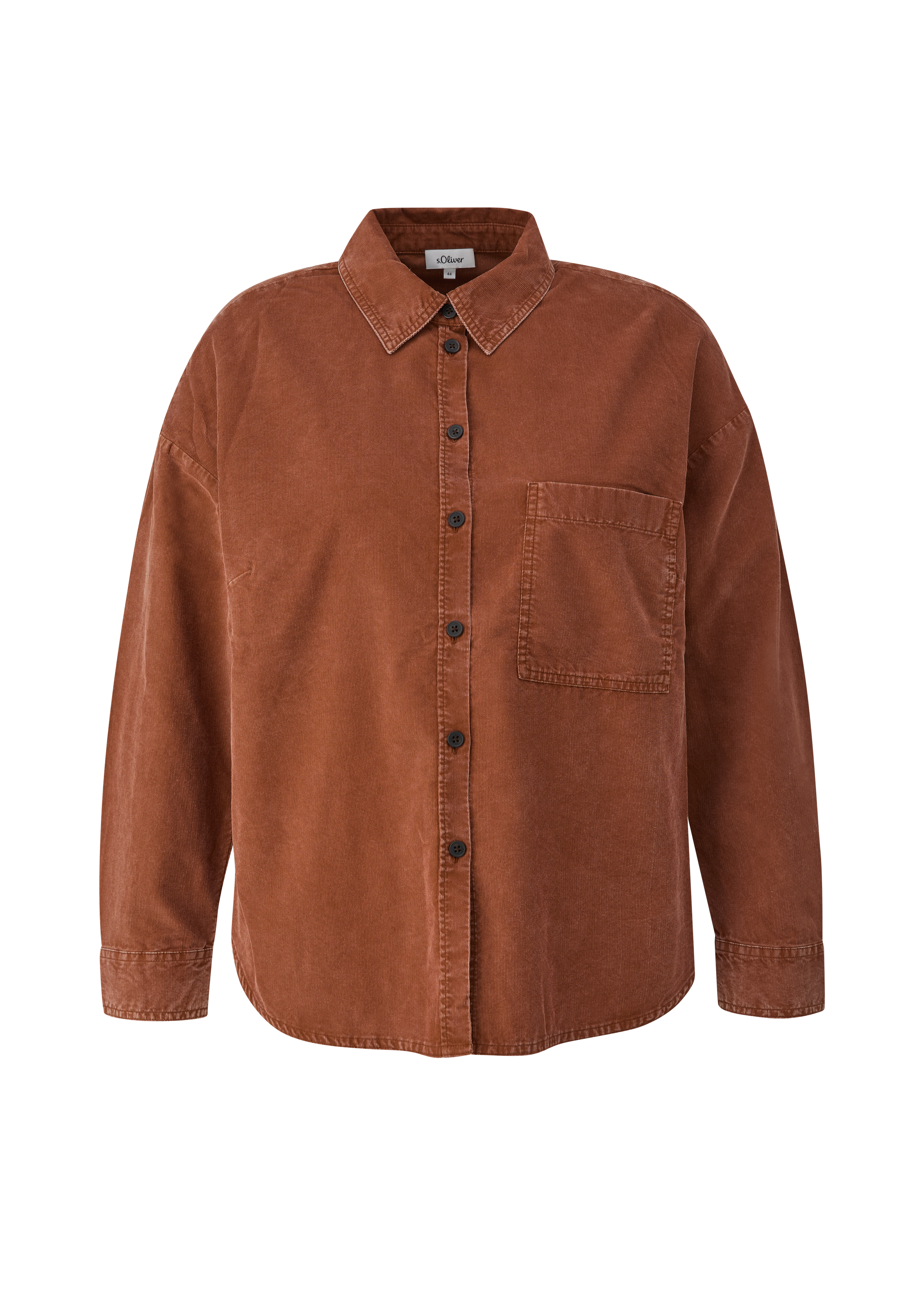 Zachte corduroyblouse met een relaxte pasvorm