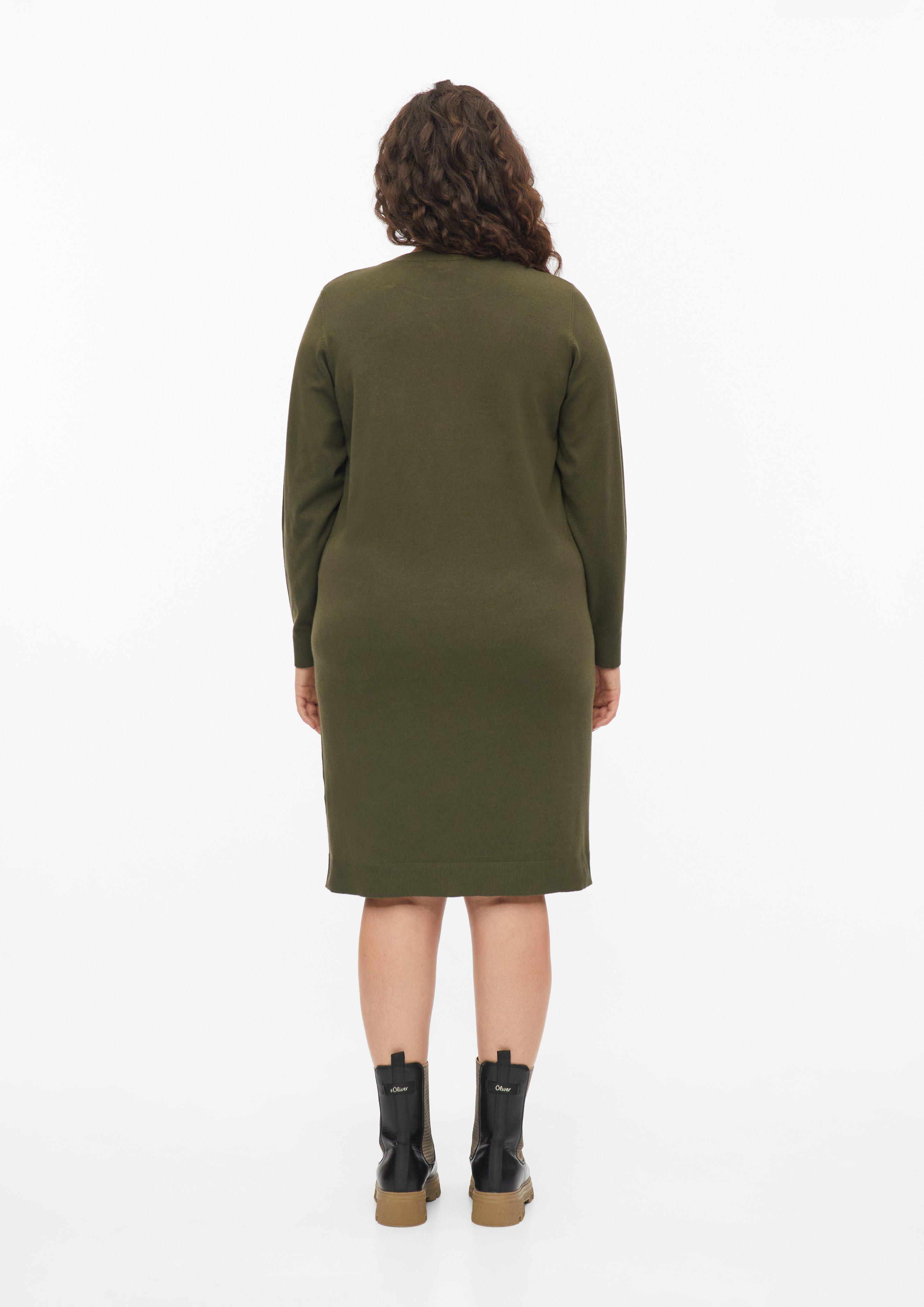 Damen Strickkleid aus Viskosemix in olive von s.Oliver CURVE