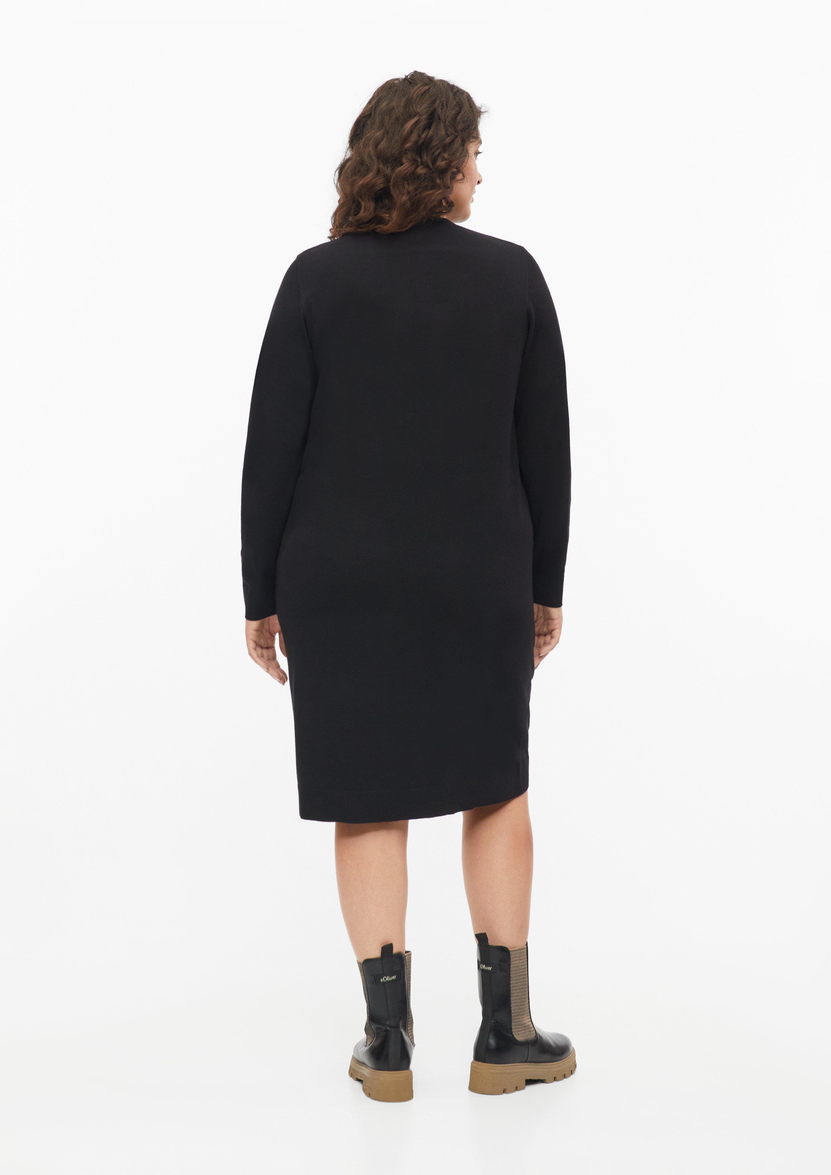 Damen Strickkleid aus Viskosemix in schwarz von s.Oliver CURVE
