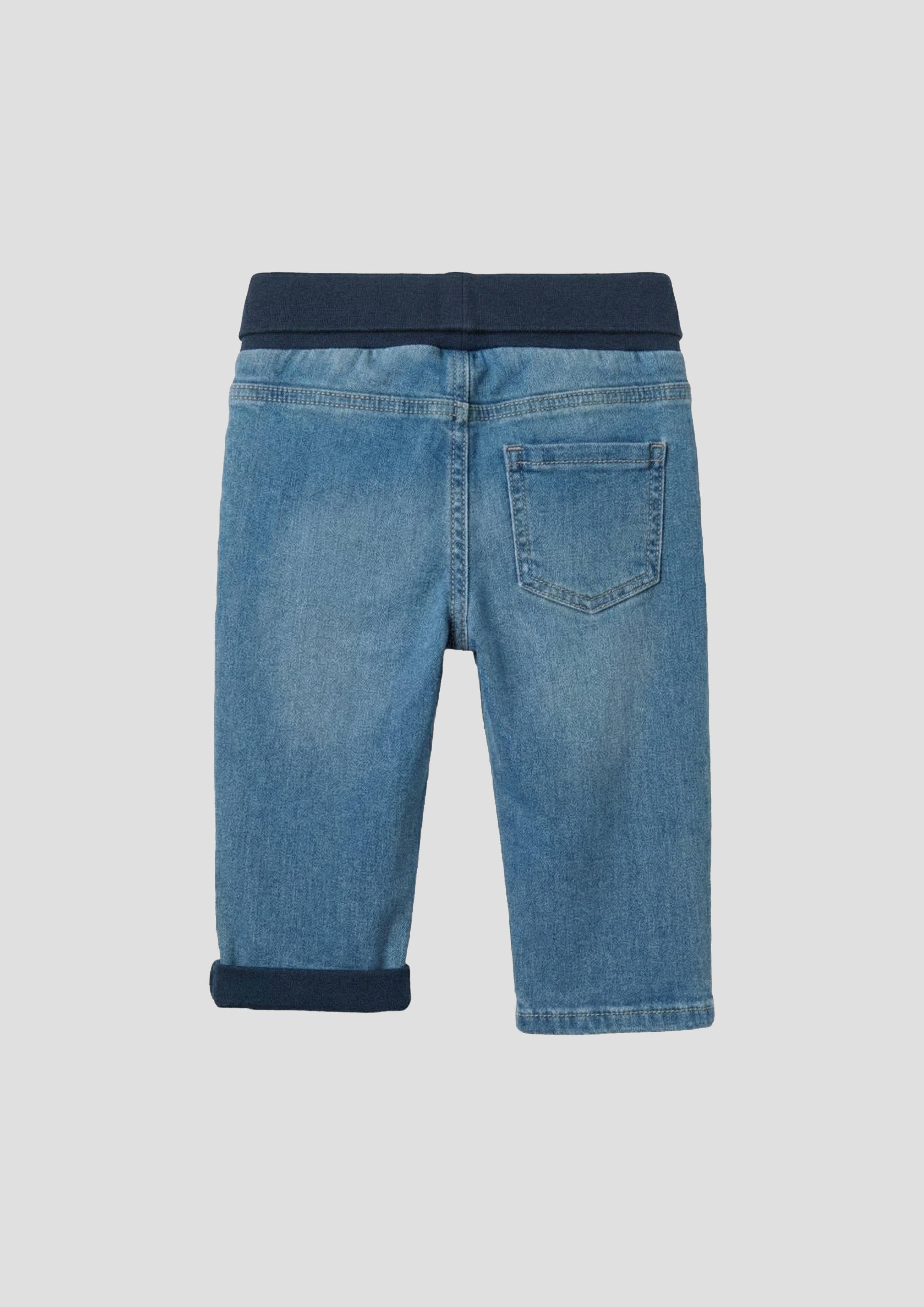 Kinder Unisex Jeans mit weichem Rippbund / soft & warm in blau von s.Oliver