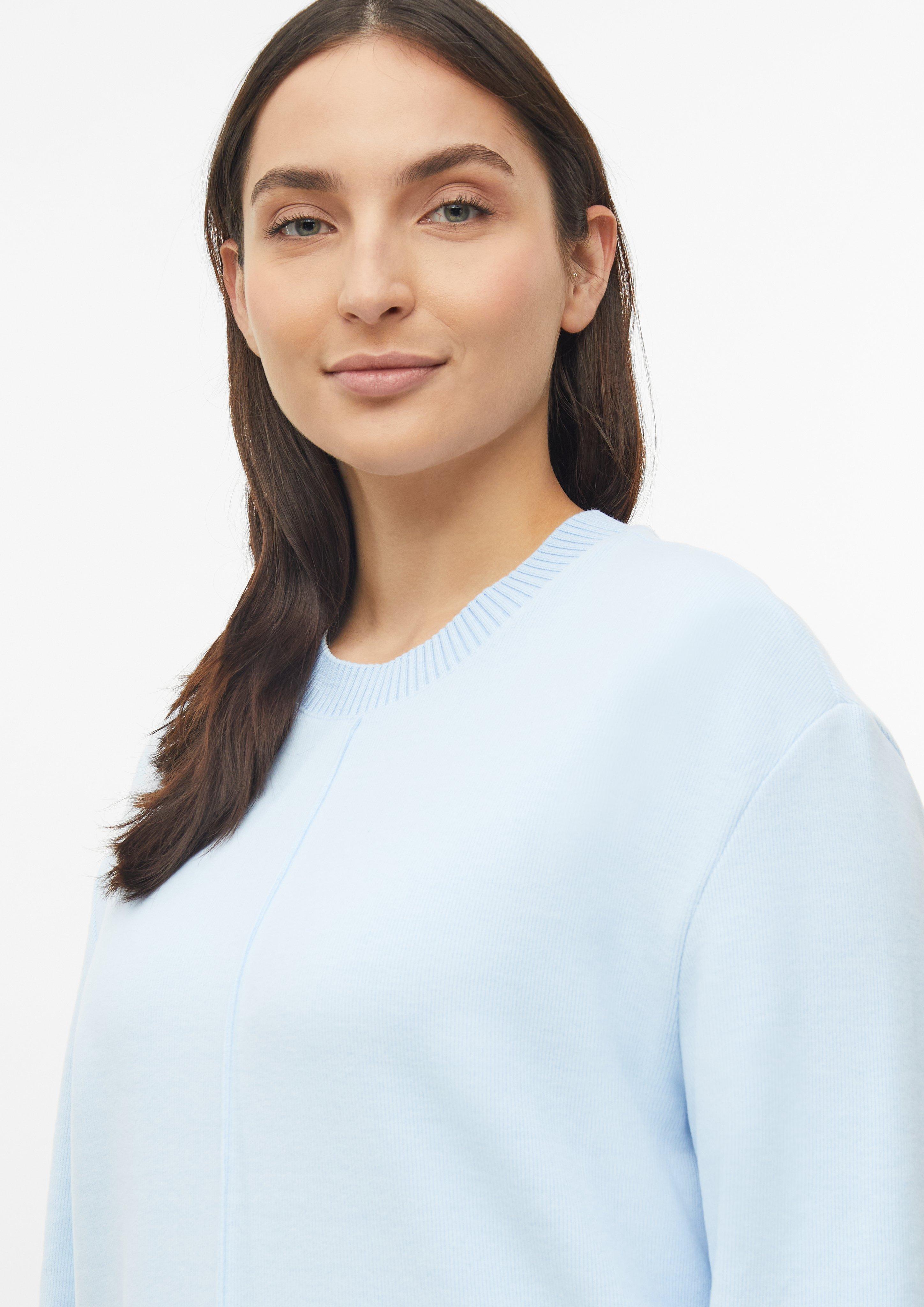 Dames Gevleeceerd sweatshirt met relaxte pasvorm in blauw van s.Oliver CURVE