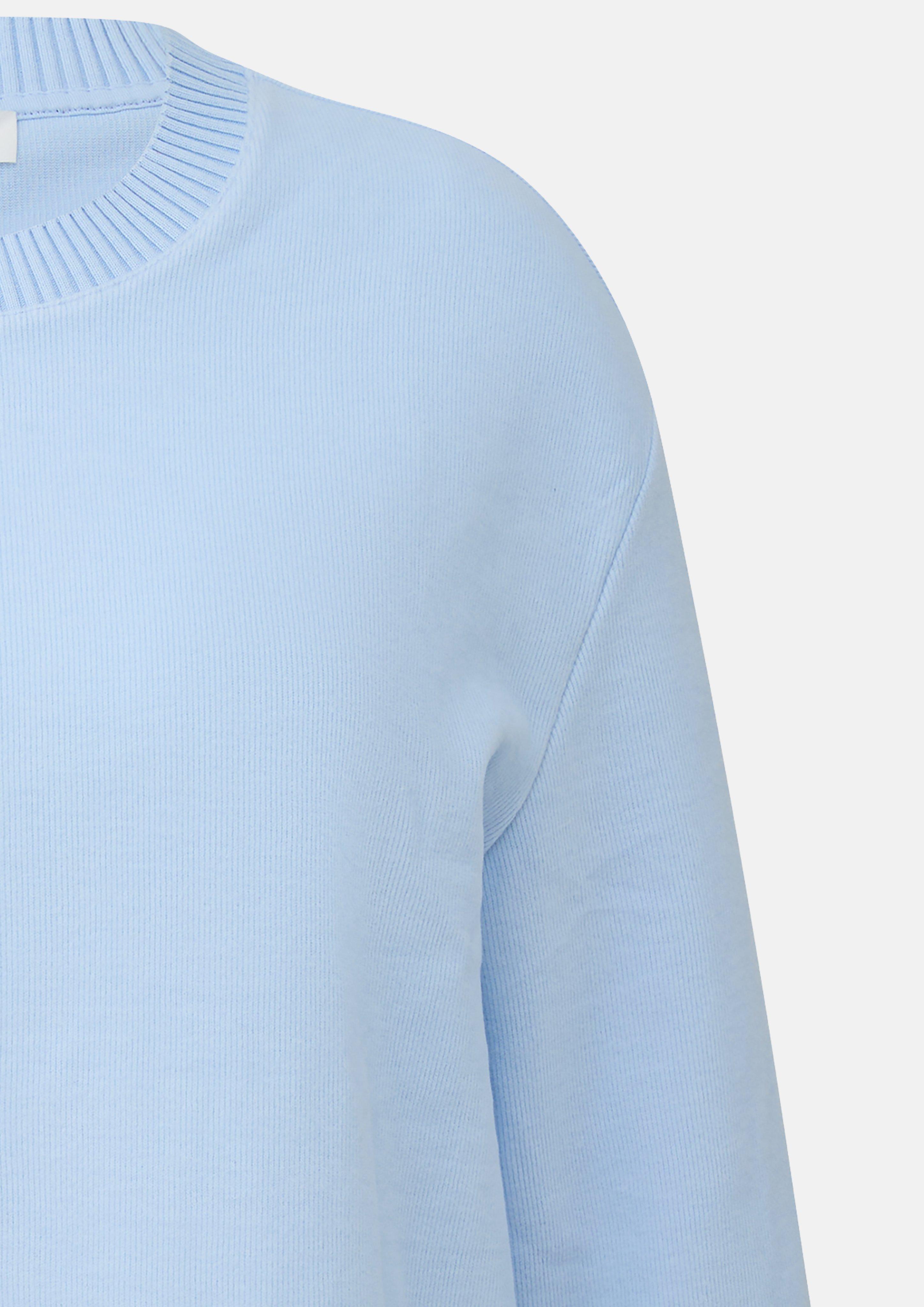 Dames Gevleeceerd sweatshirt met relaxte pasvorm in blauw van s.Oliver CURVE
