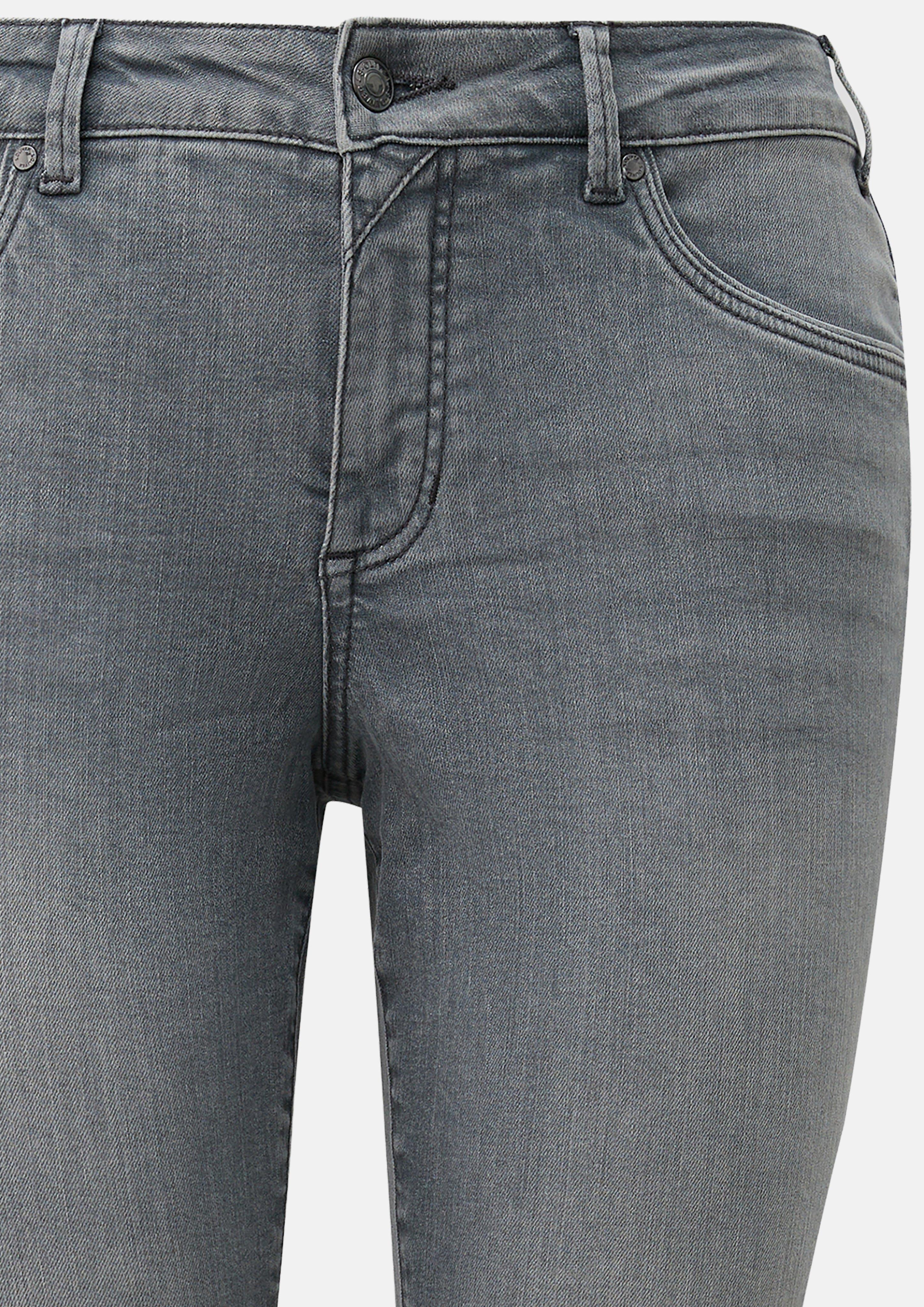 Dámy Džíny / Slim Fit / Mid Rise / Slim Leg v barvě šedá od s.Oliver CURVE