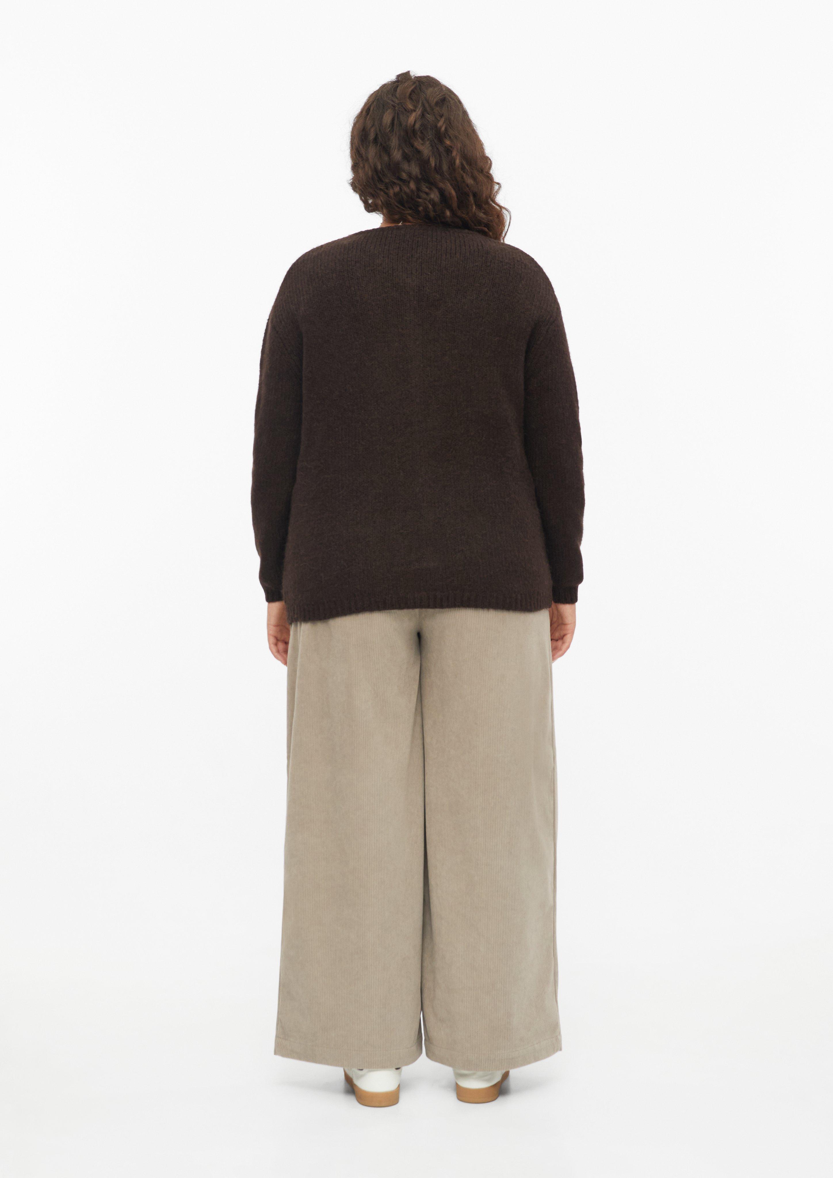 Kobiety Sweter rozpinany w kolorze brązowy od s.Oliver CURVE