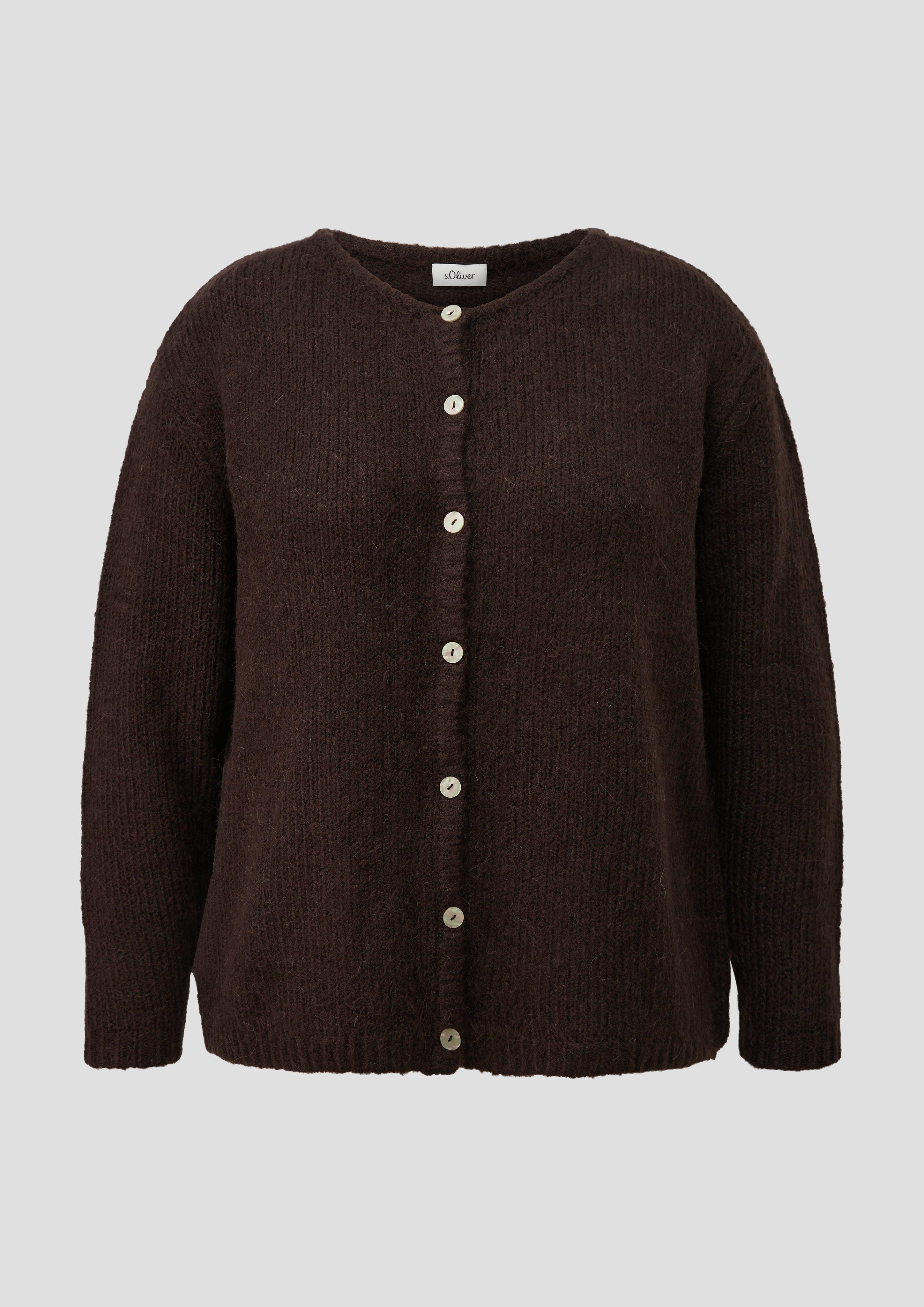 Kobiety Sweter rozpinany w kolorze brązowy od s.Oliver CURVE
