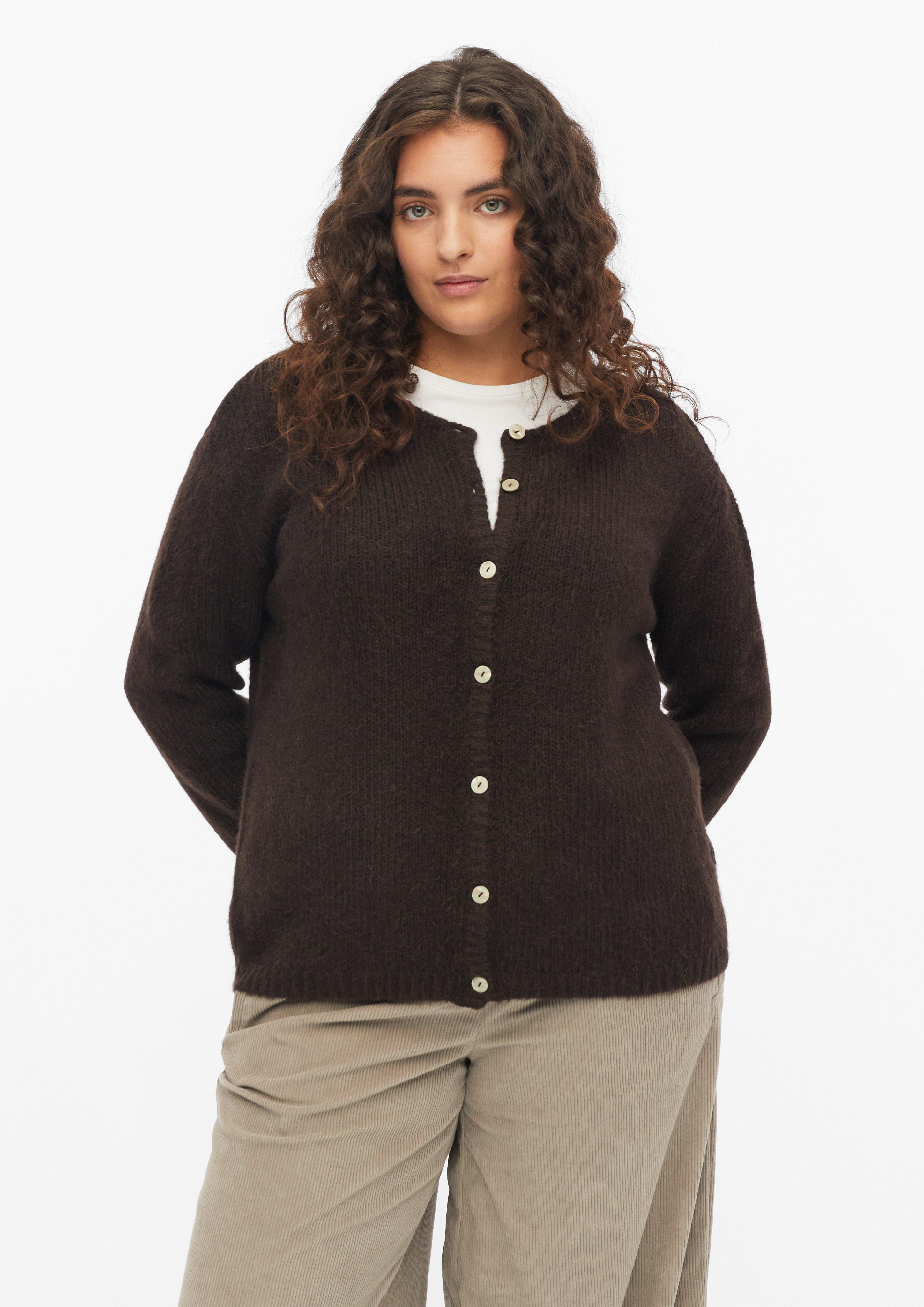 Sweter rozpinany w kolorze ciemnobrązowy od s.Oliver CURVE