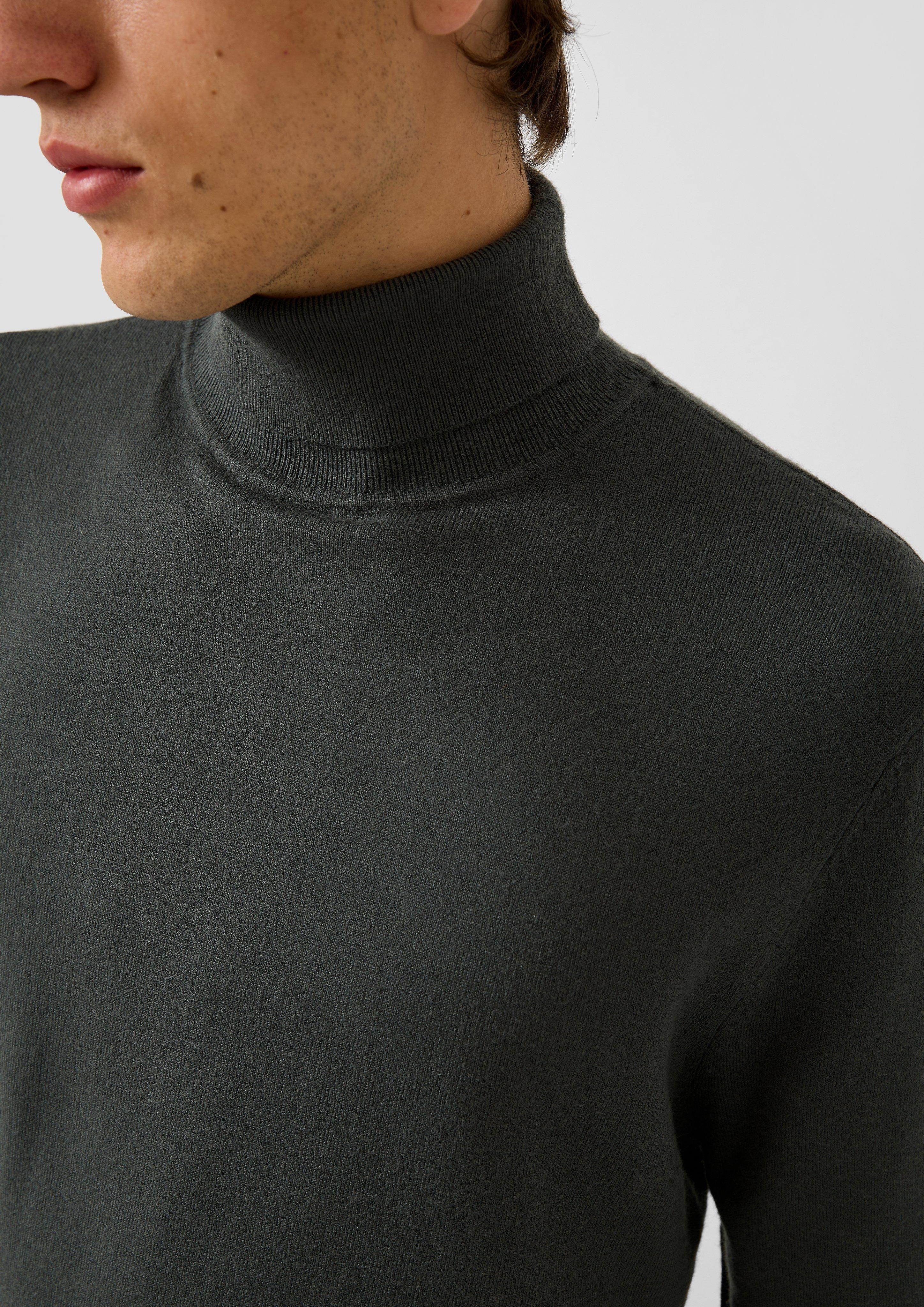 Men Knitted pullover in petrol by QS
