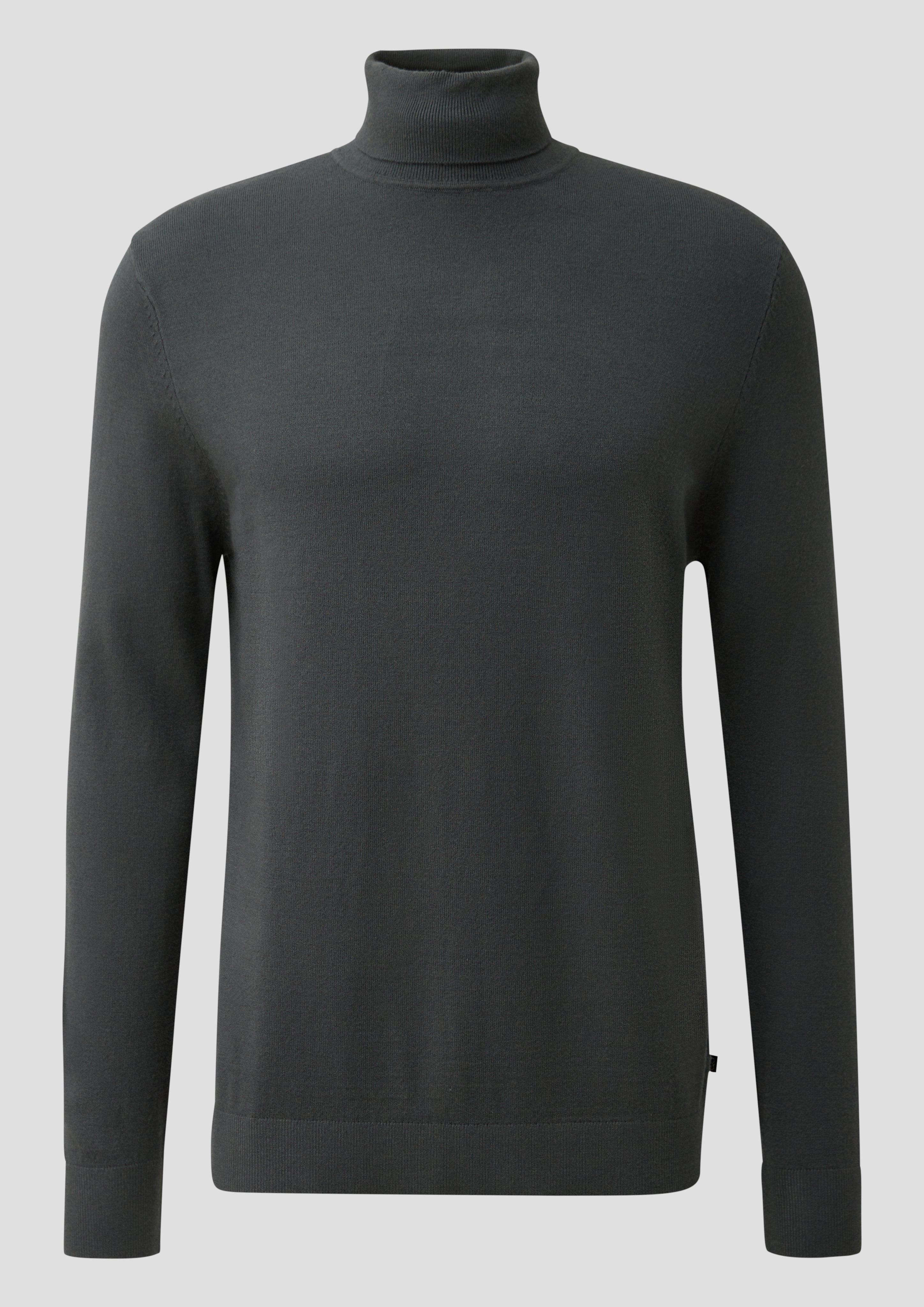 Men Knitted pullover in petrol by QS