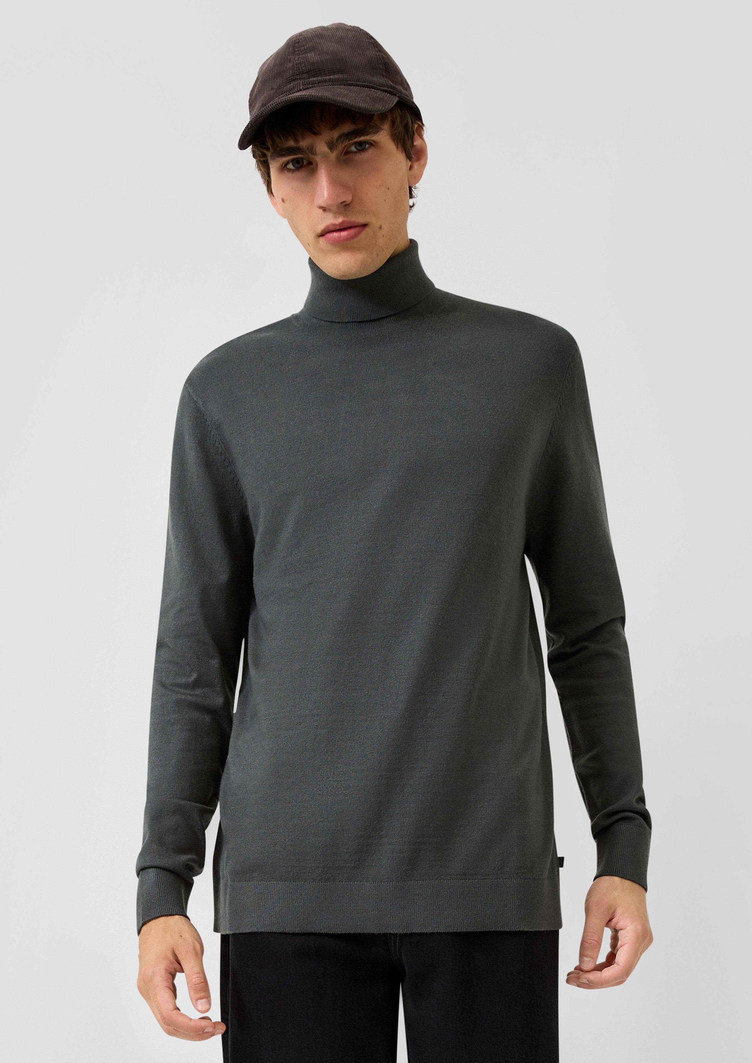 Knitted pullover in petrol by QS