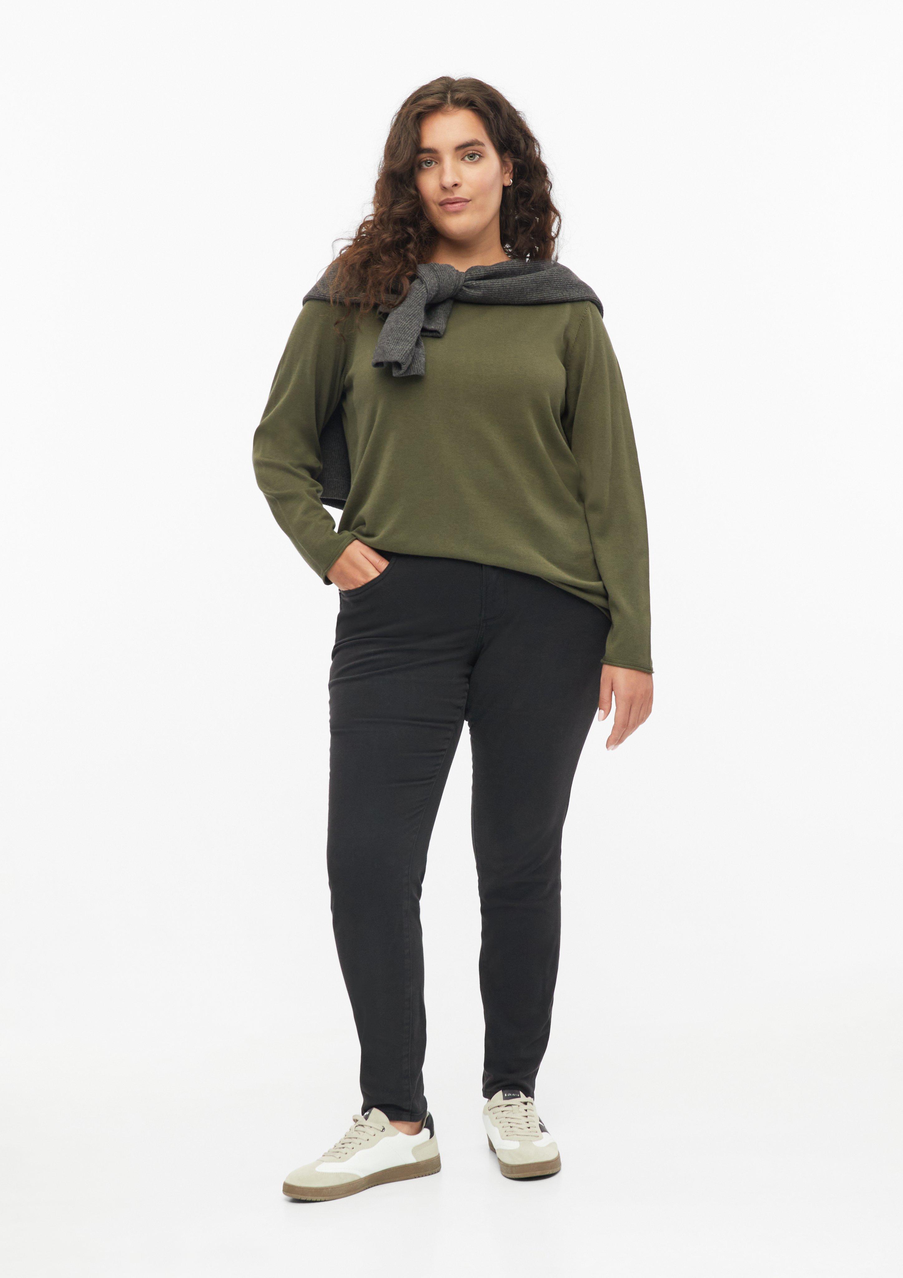 Damen Feinstrickpullover mit Rollkante in olive von s.Oliver CURVE