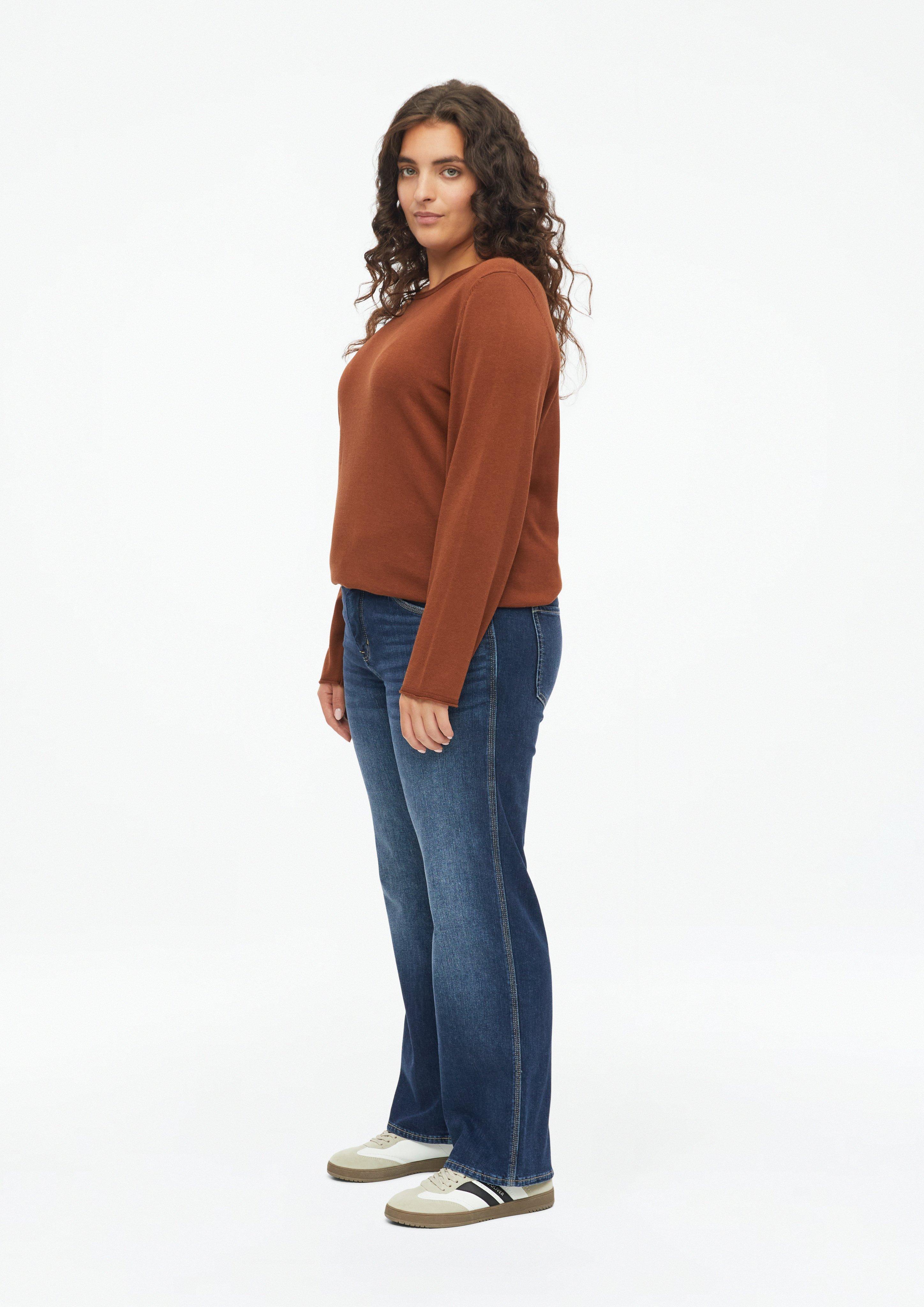 Damen Feinstrickpullover mit Rollkante in braun von s.Oliver CURVE