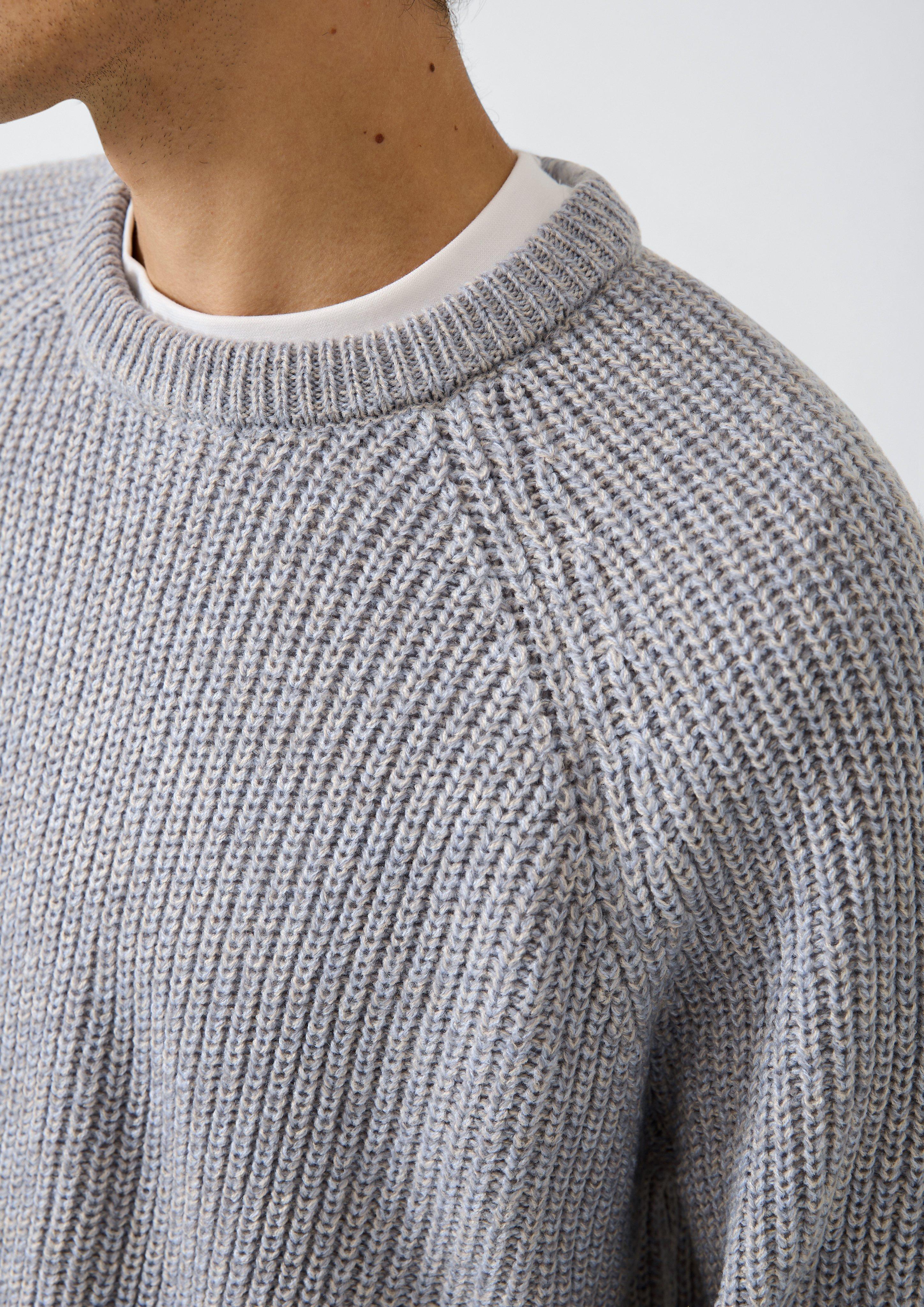 Hommes Pull en tricot en gris de QS