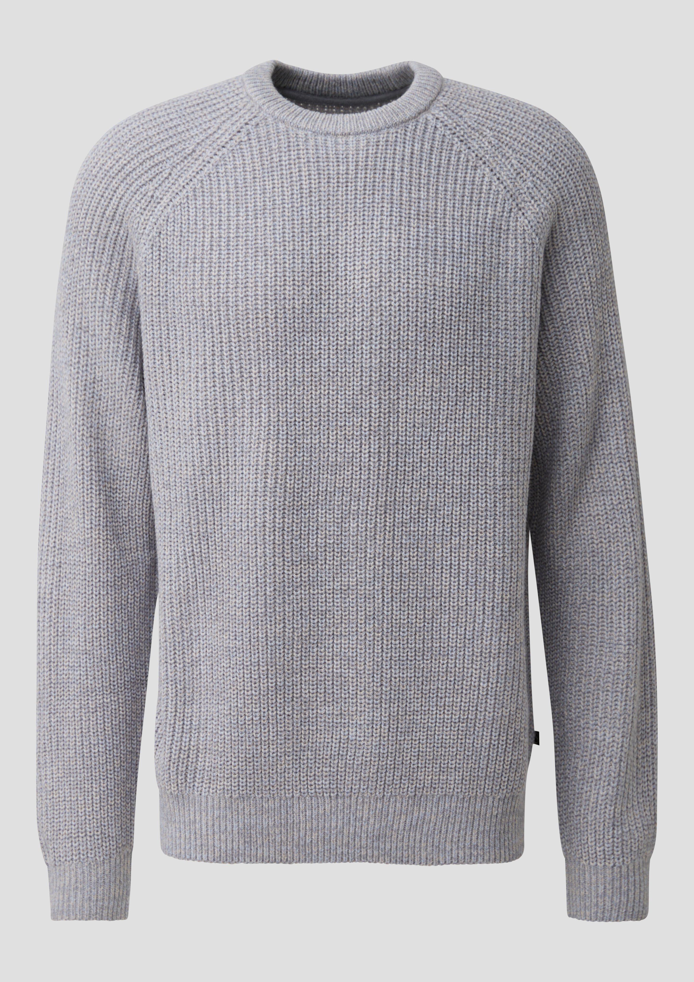 Hommes Pull en tricot en gris de QS