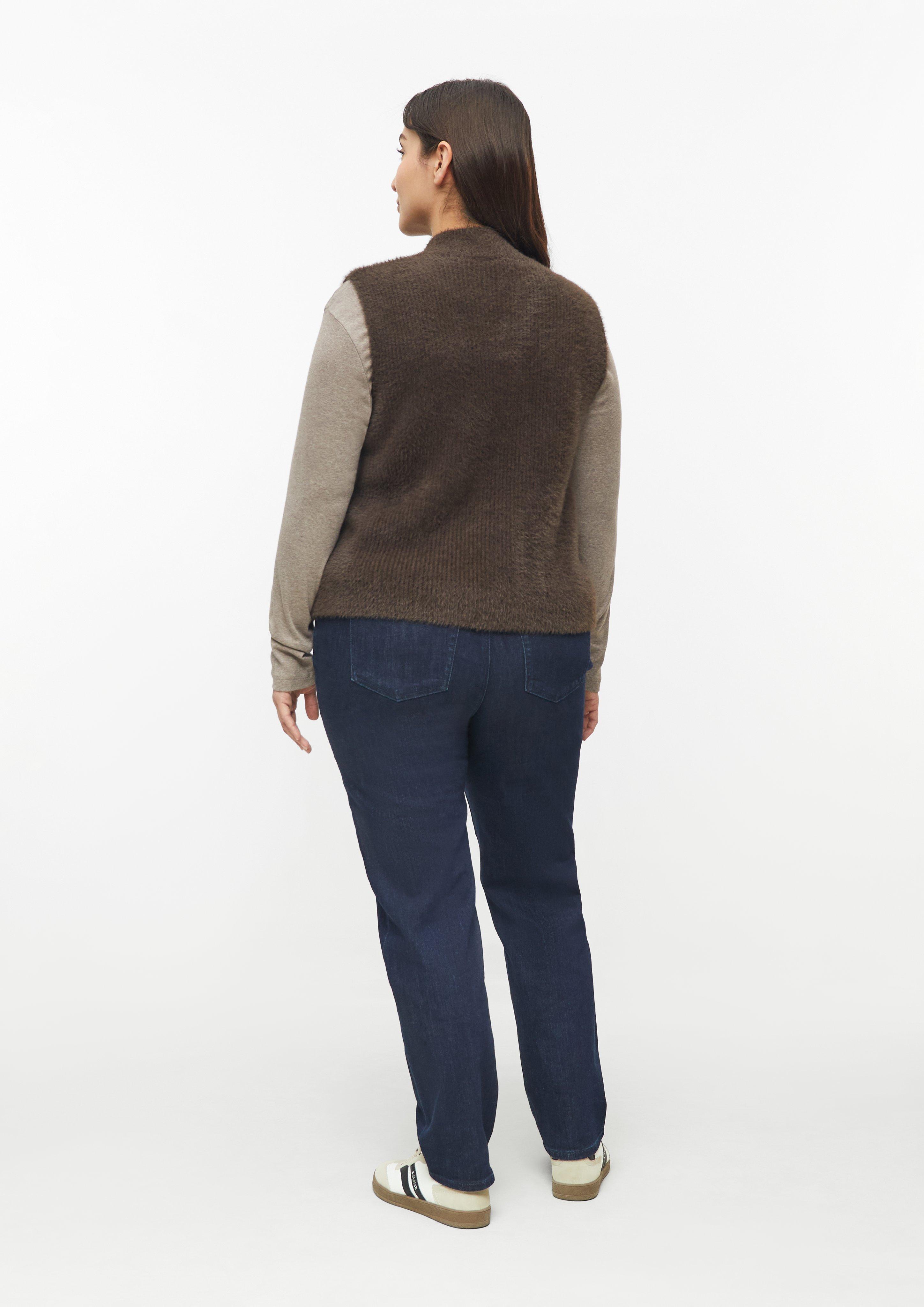 Kobiety Sweter rozpinany w kolorze brązowy od s.Oliver CURVE