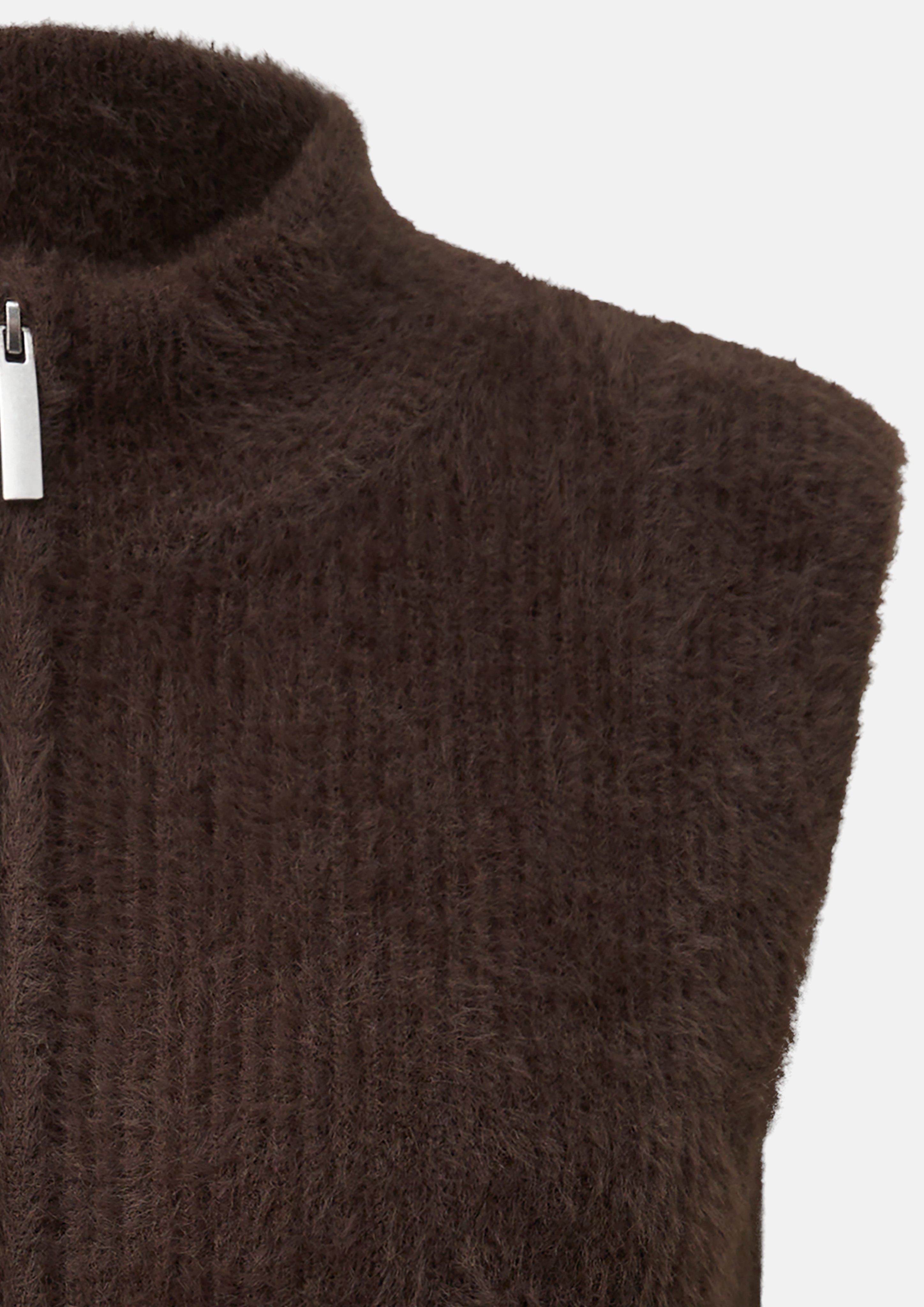 Kobiety Sweter rozpinany w kolorze brązowy od s.Oliver CURVE