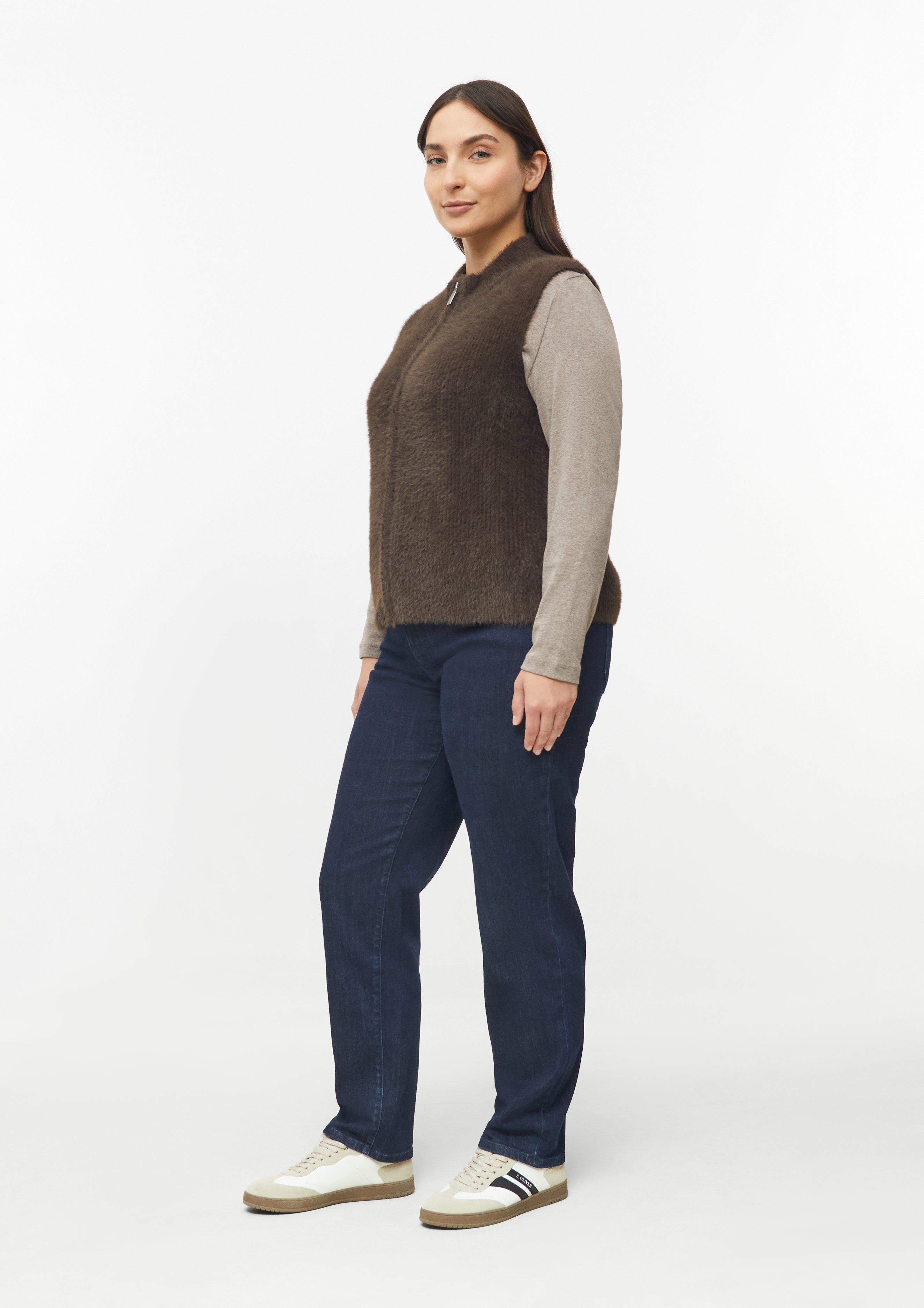 Kobiety Sweter rozpinany w kolorze brązowy od s.Oliver CURVE