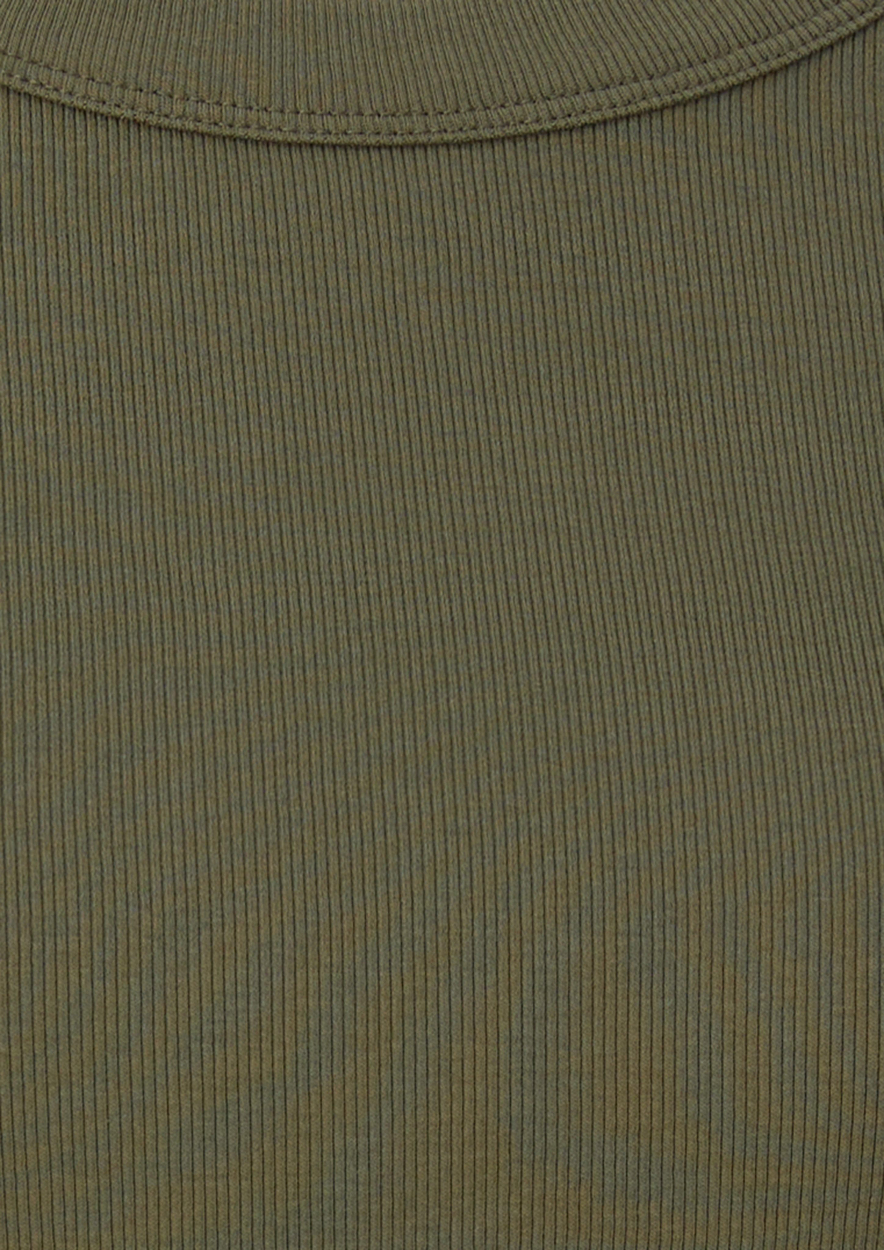 Damen Langarmshirt mit Rippstruktur in olive von s.Oliver CURVE