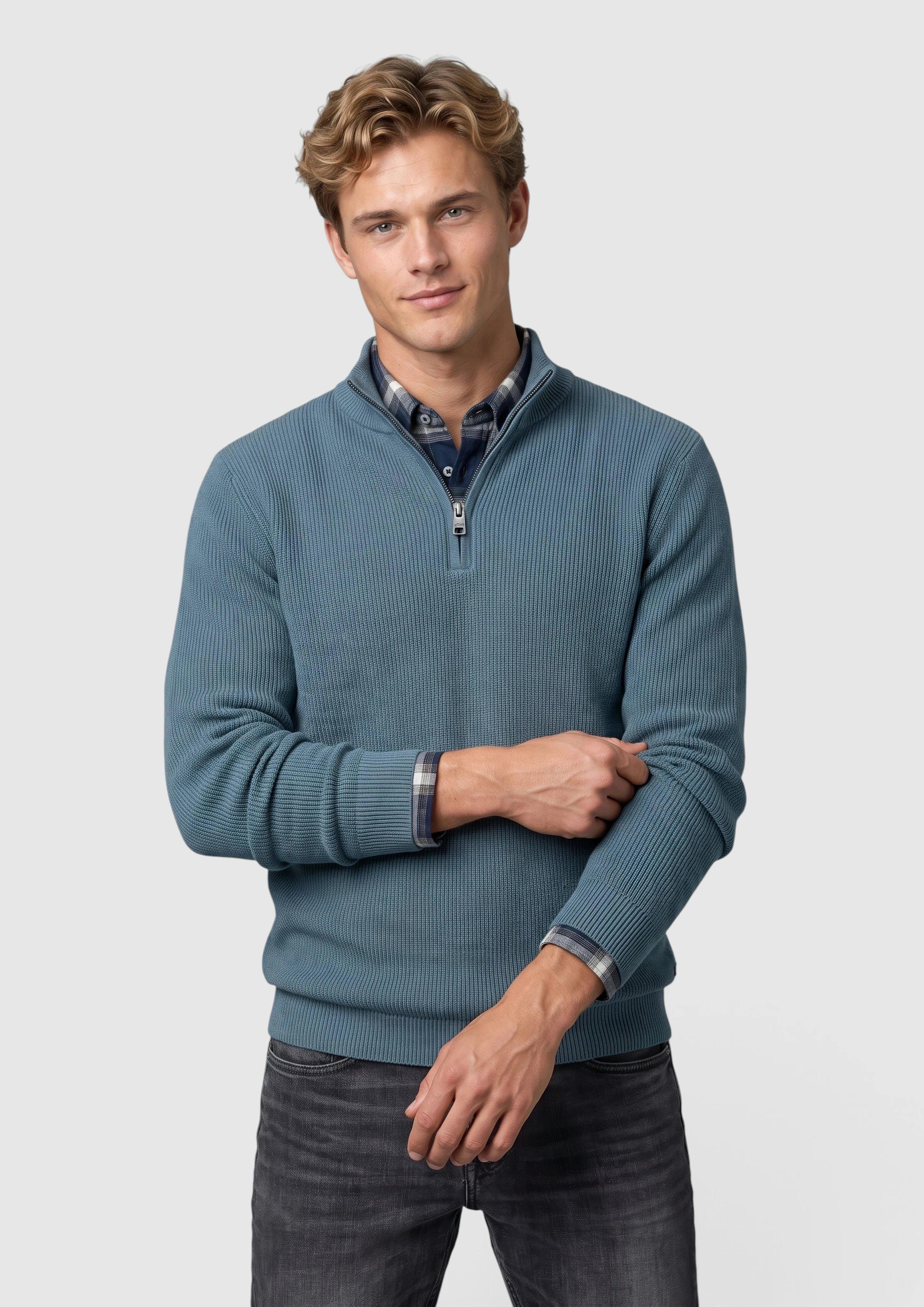 Strickpullover in Farbe blau von s.Oliver Men Tall Sizes