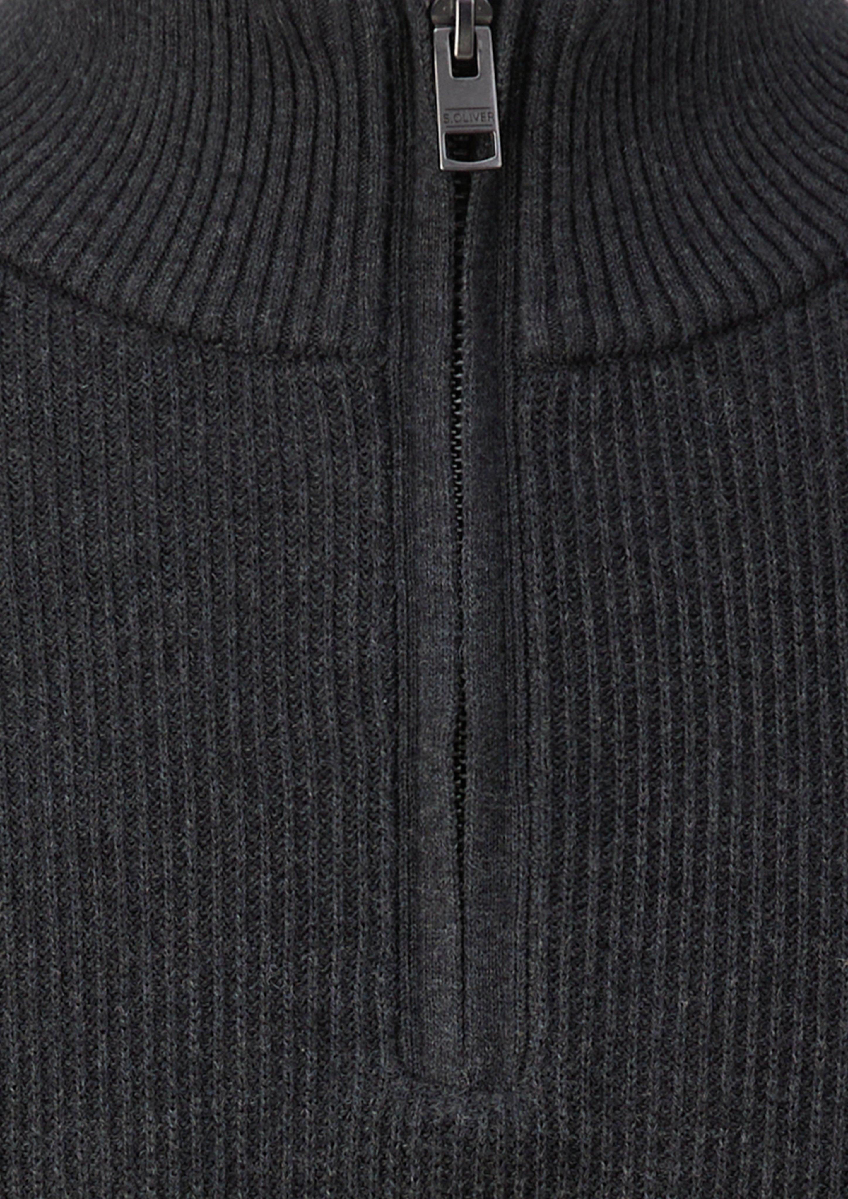 Mężczyźni Sweter z dzianiny w kolorze szary od s.Oliver Men Tall Sizes