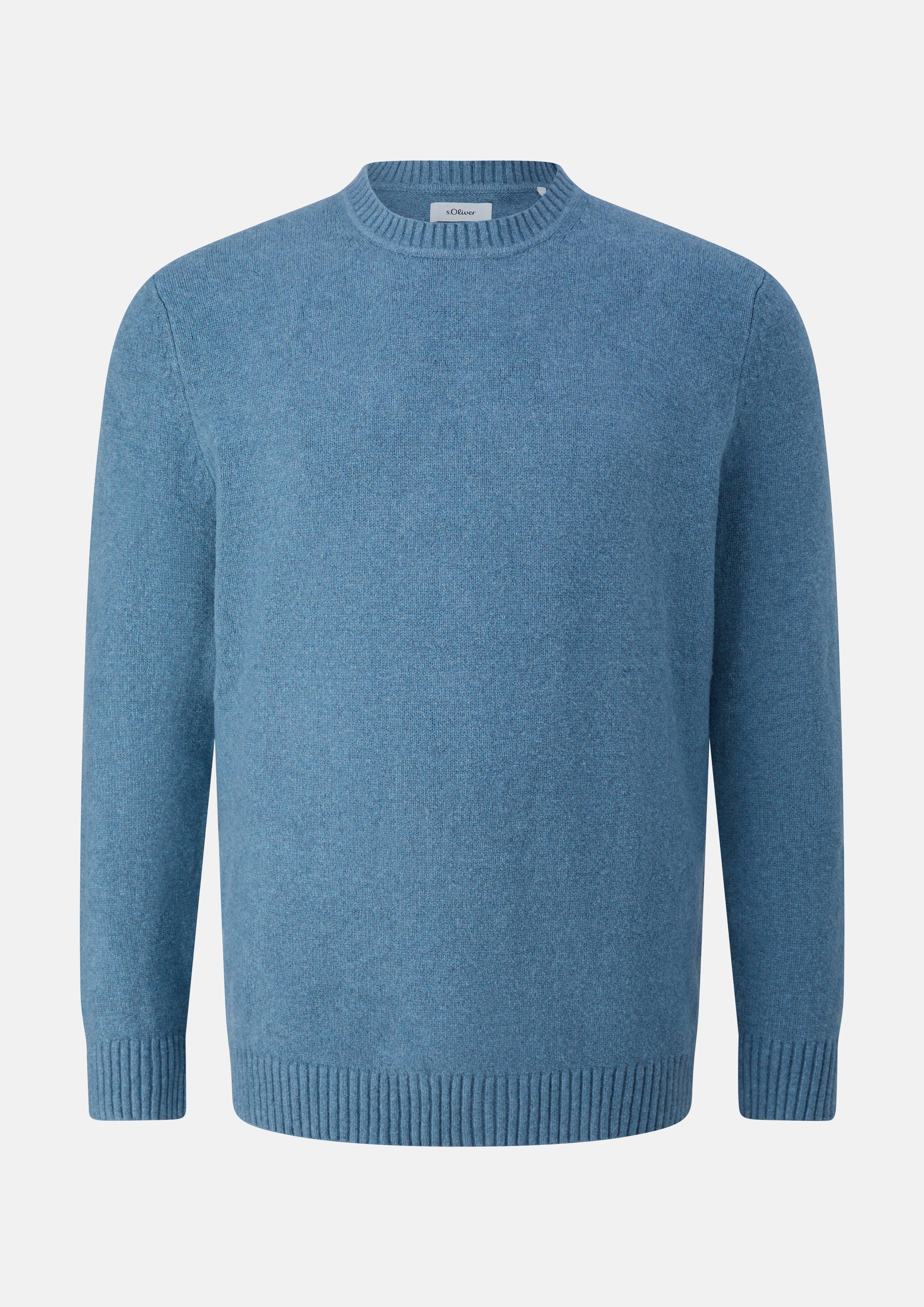 Men Knitted pullover in blue by s.Oliver Men Big Sizes