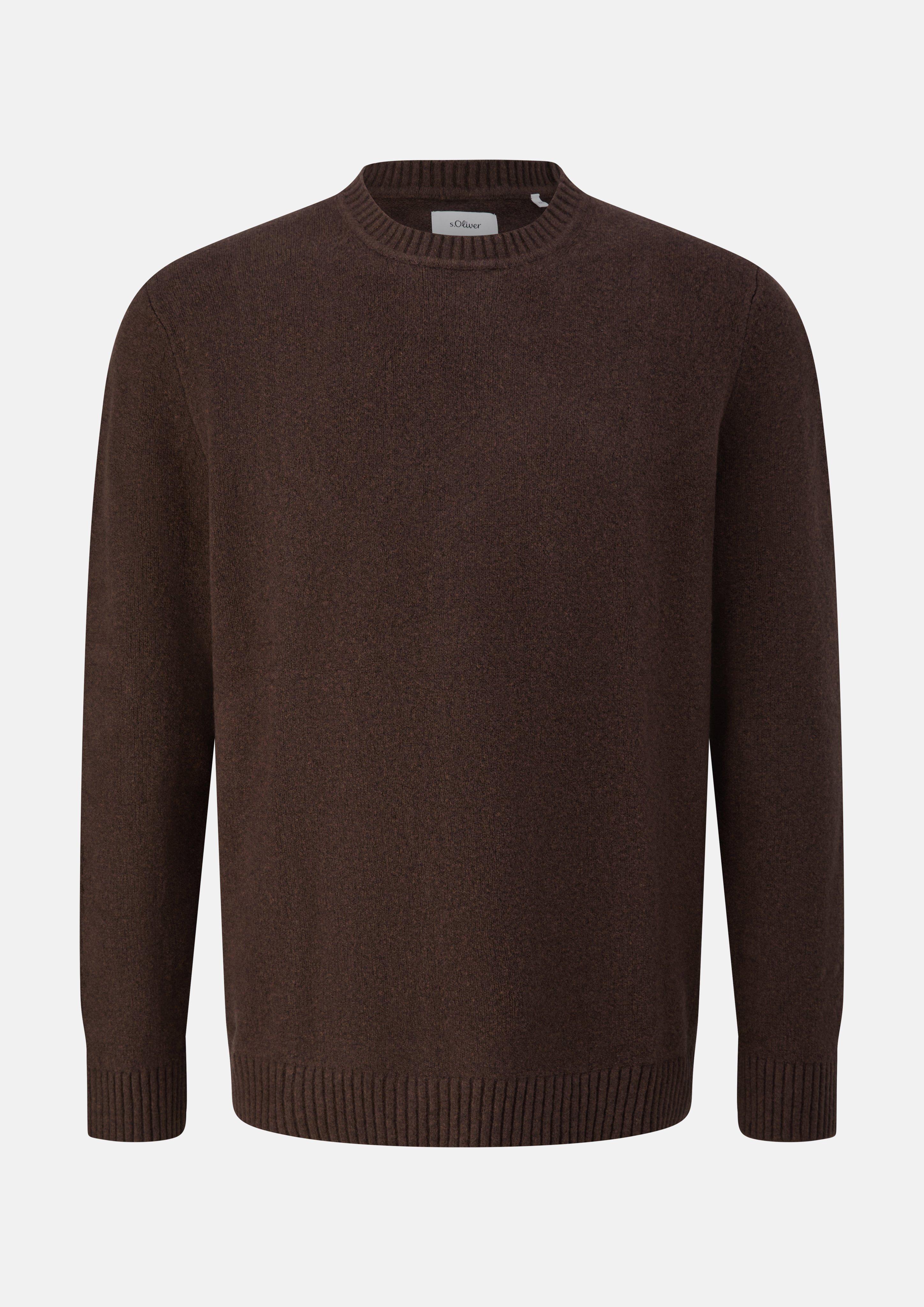 Men Knitted pullover in brown by s.Oliver Men Big Sizes