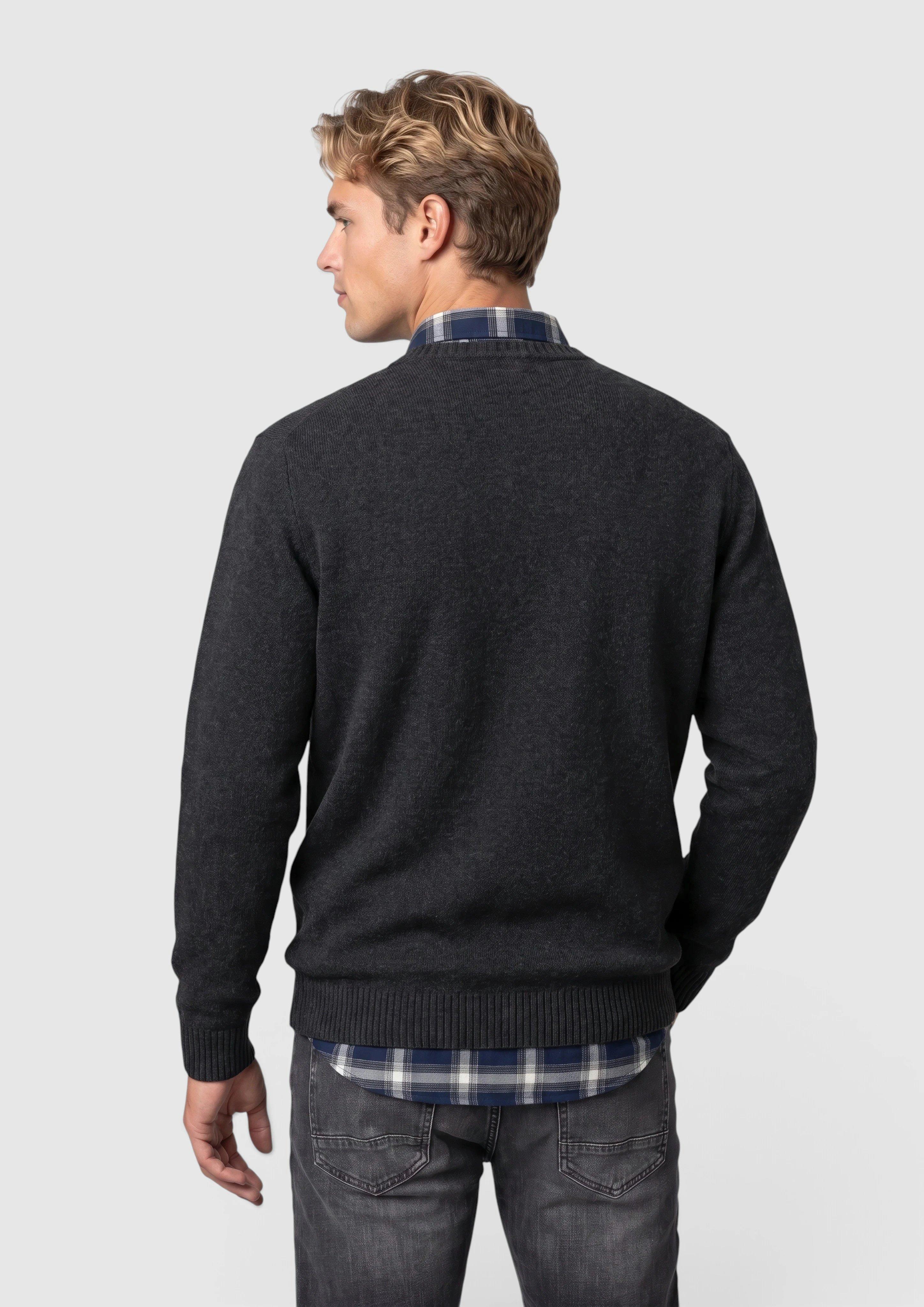 Hommes Pull en maille en noir de s.Oliver Men Tall Sizes