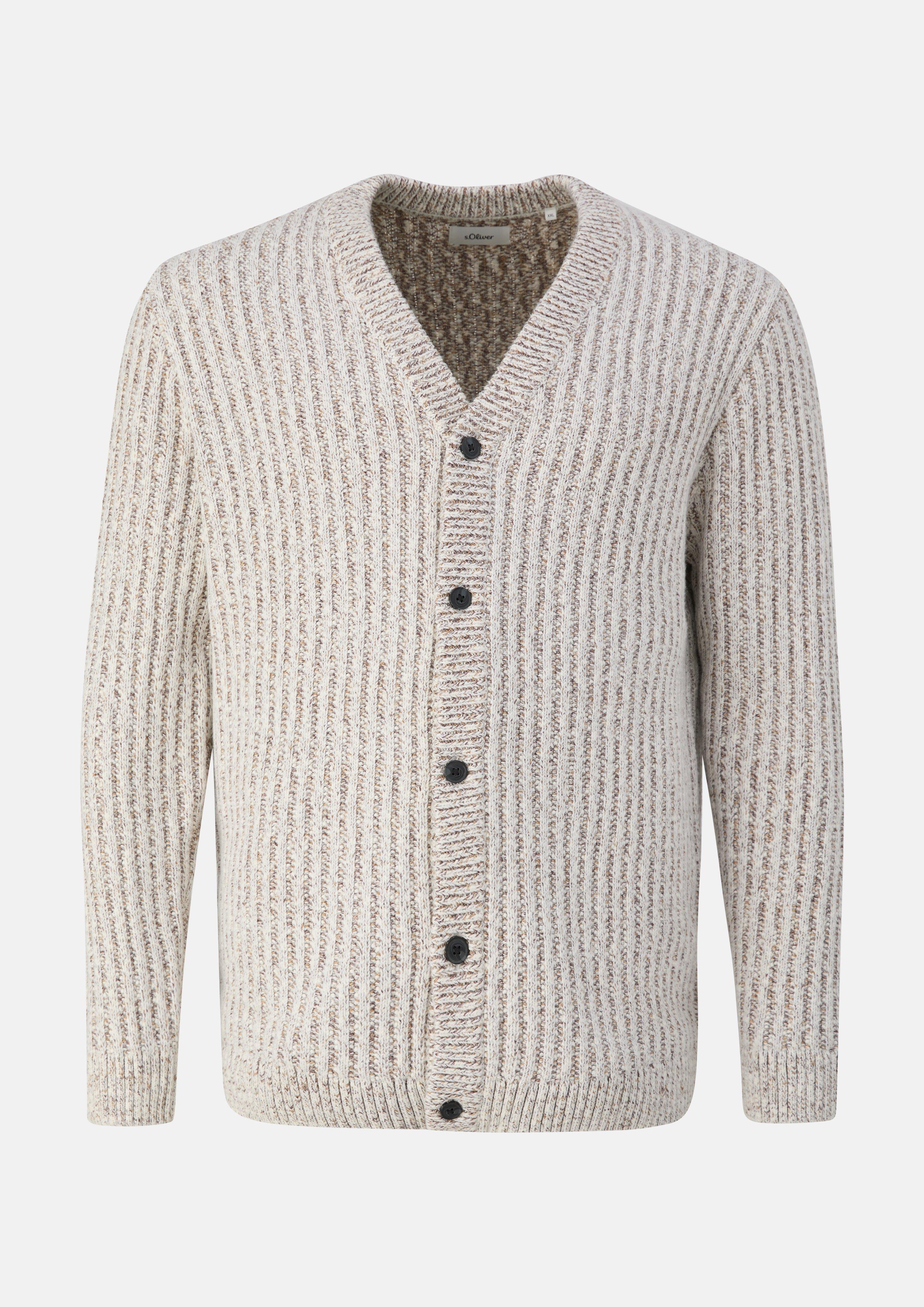 Veste en tricot en beige clair de s.Oliver Men Big Sizes