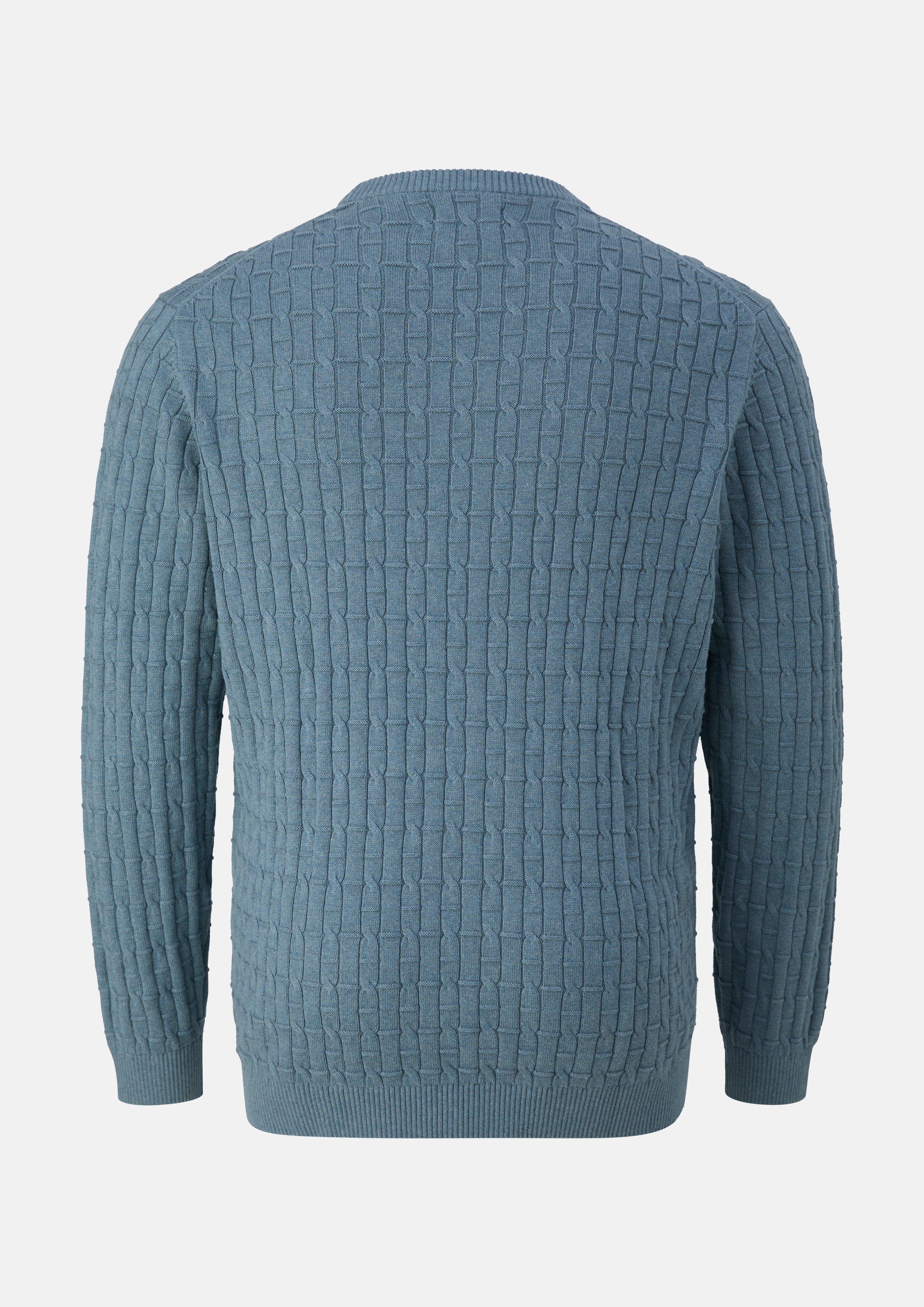Heren Gebreide trui in blauw van s.Oliver Men Big Sizes