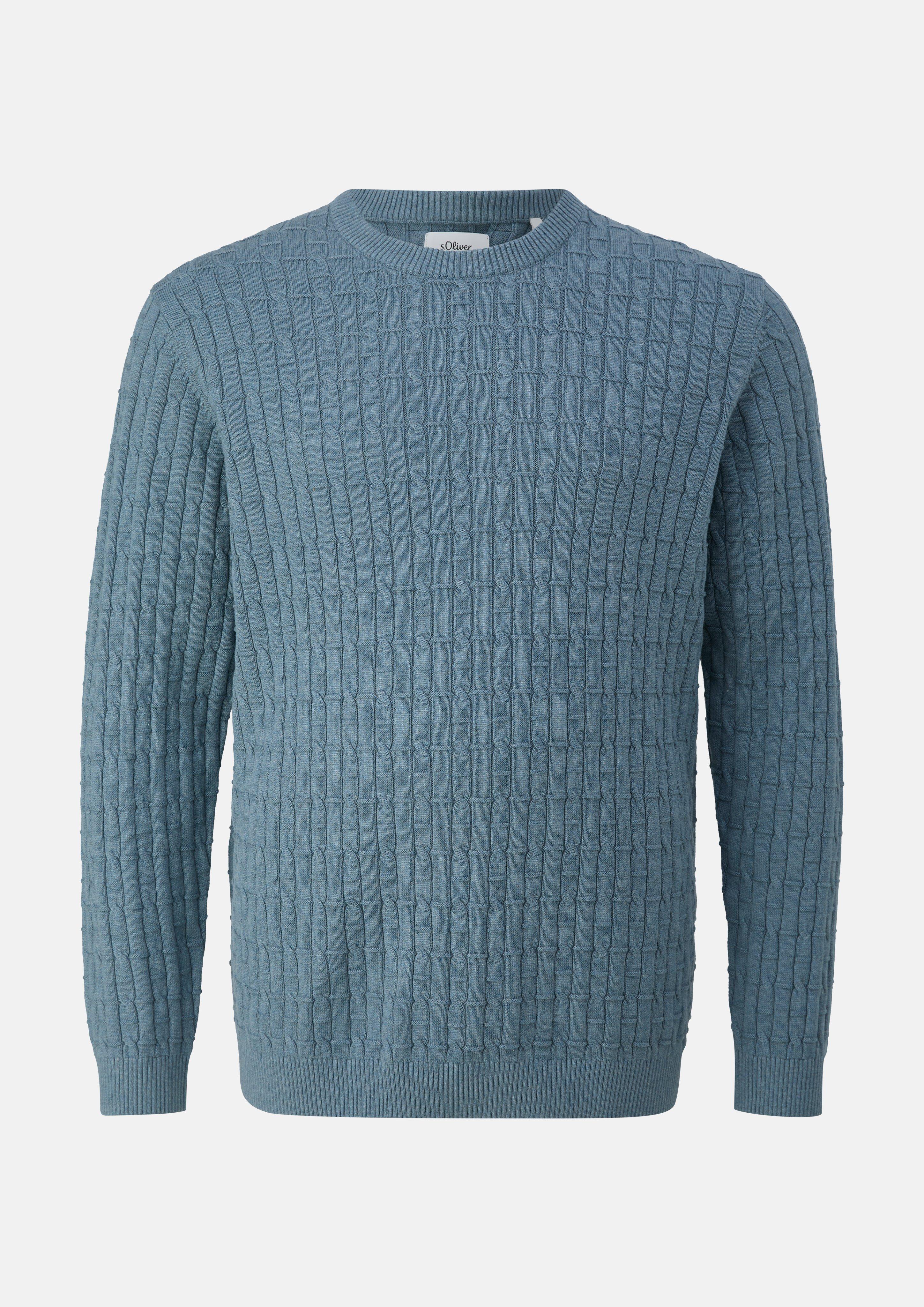 Gebreide trui in blauw van s.Oliver Men Big Sizes