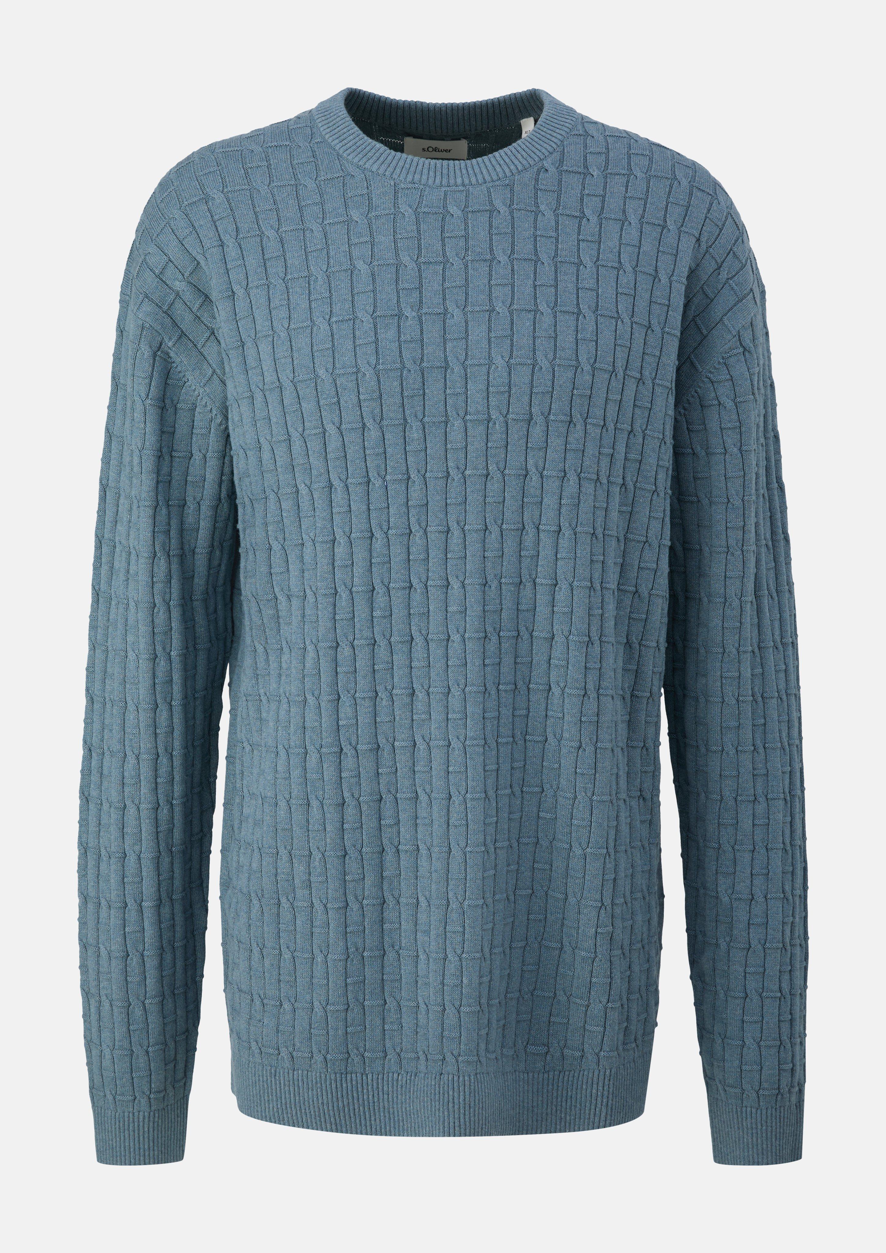 Pull en tricot en bleu de s.Oliver Men Tall Sizes