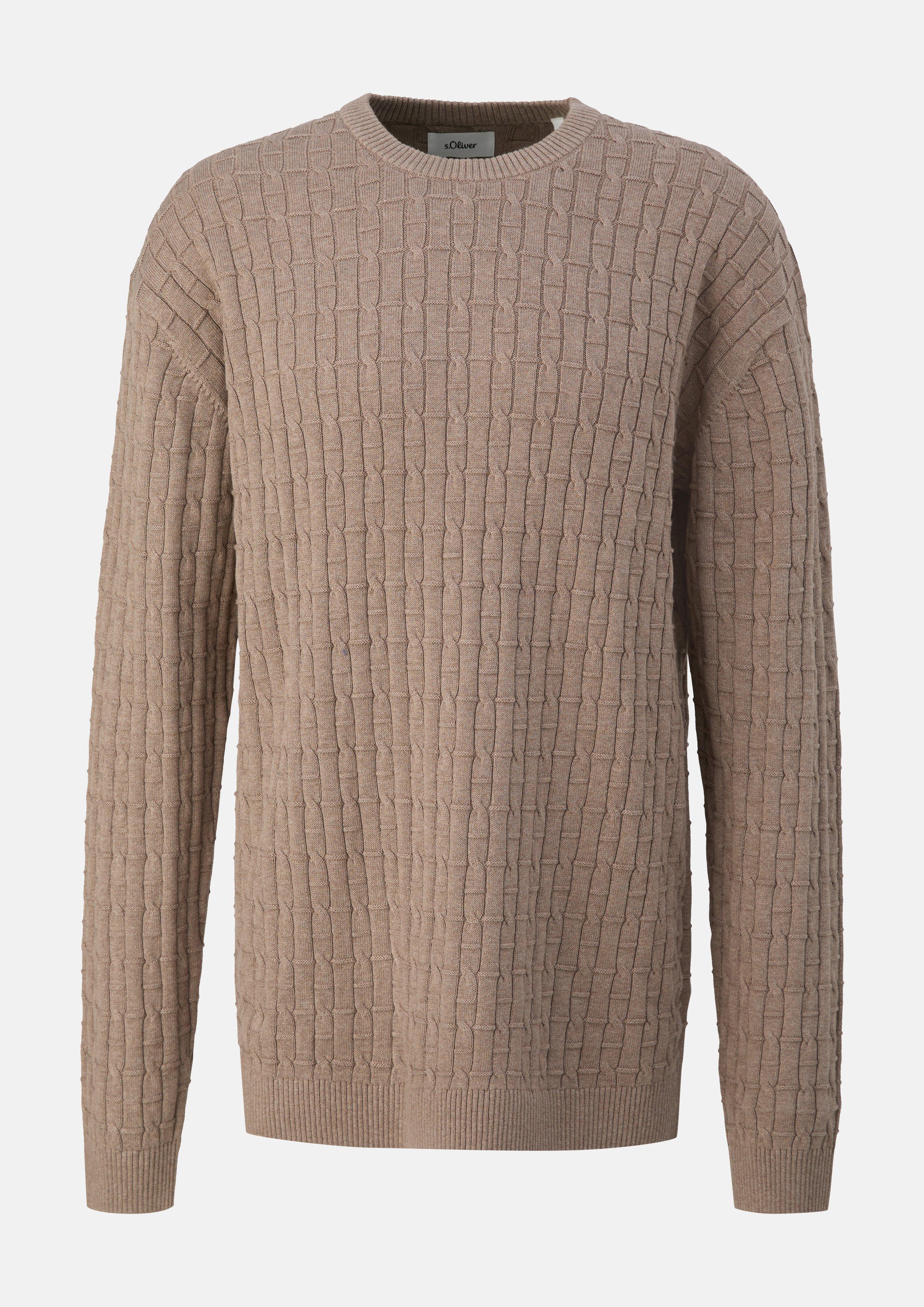 Hommes Pull en maille en brun de s.Oliver Men Tall Sizes