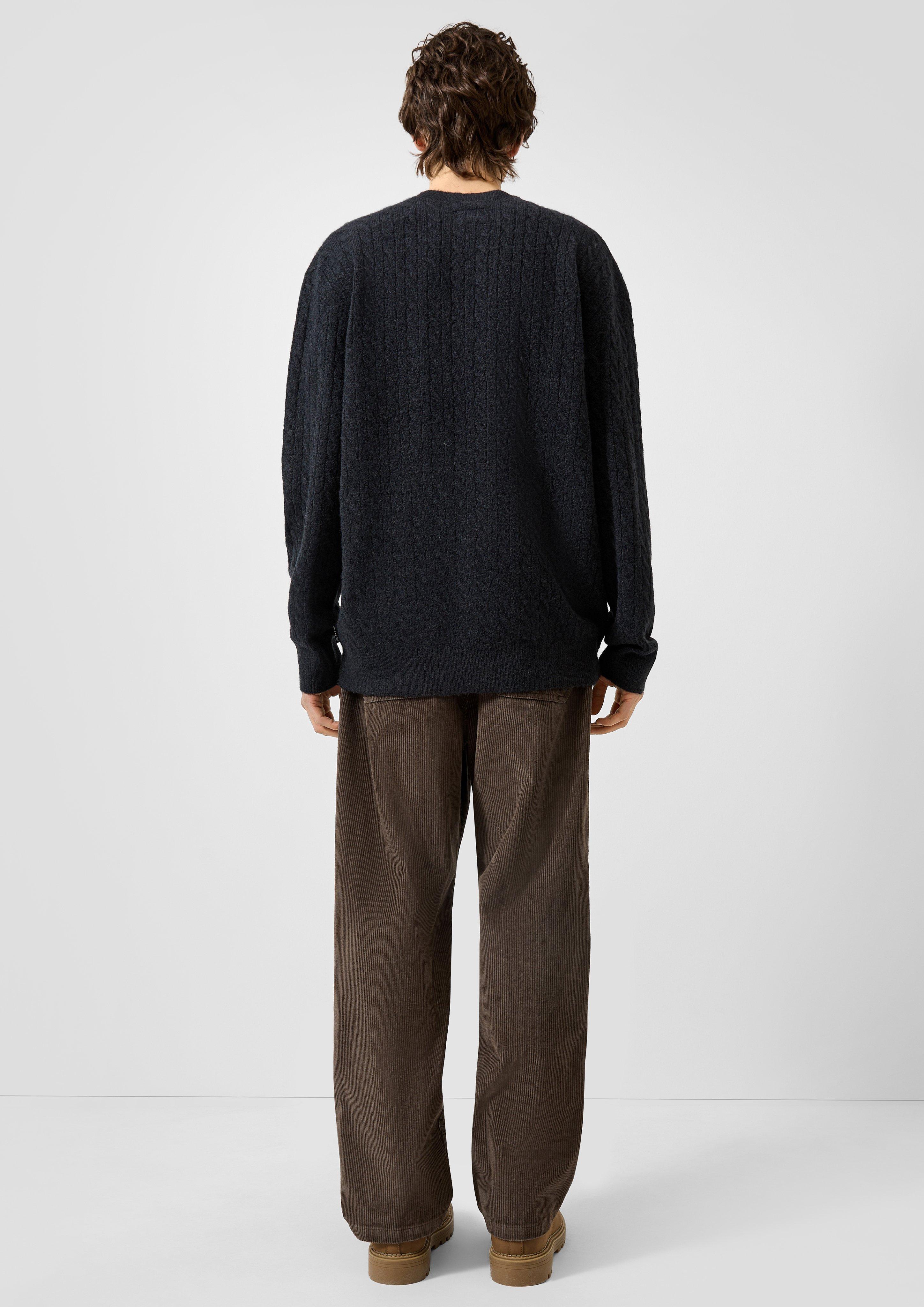 Hommes Pull en tricot en bleu de QS