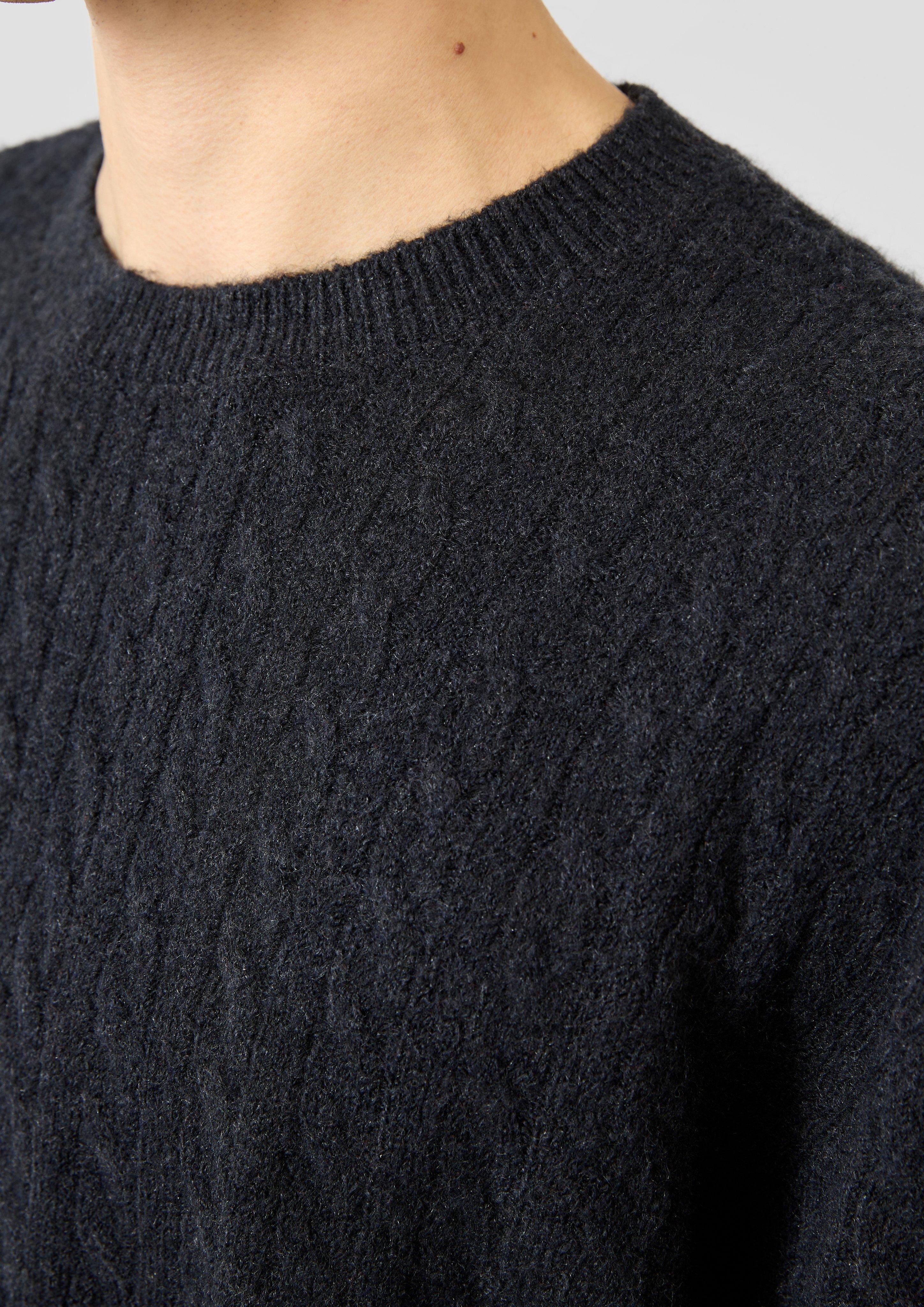 Hommes Pull en tricot en bleu de QS