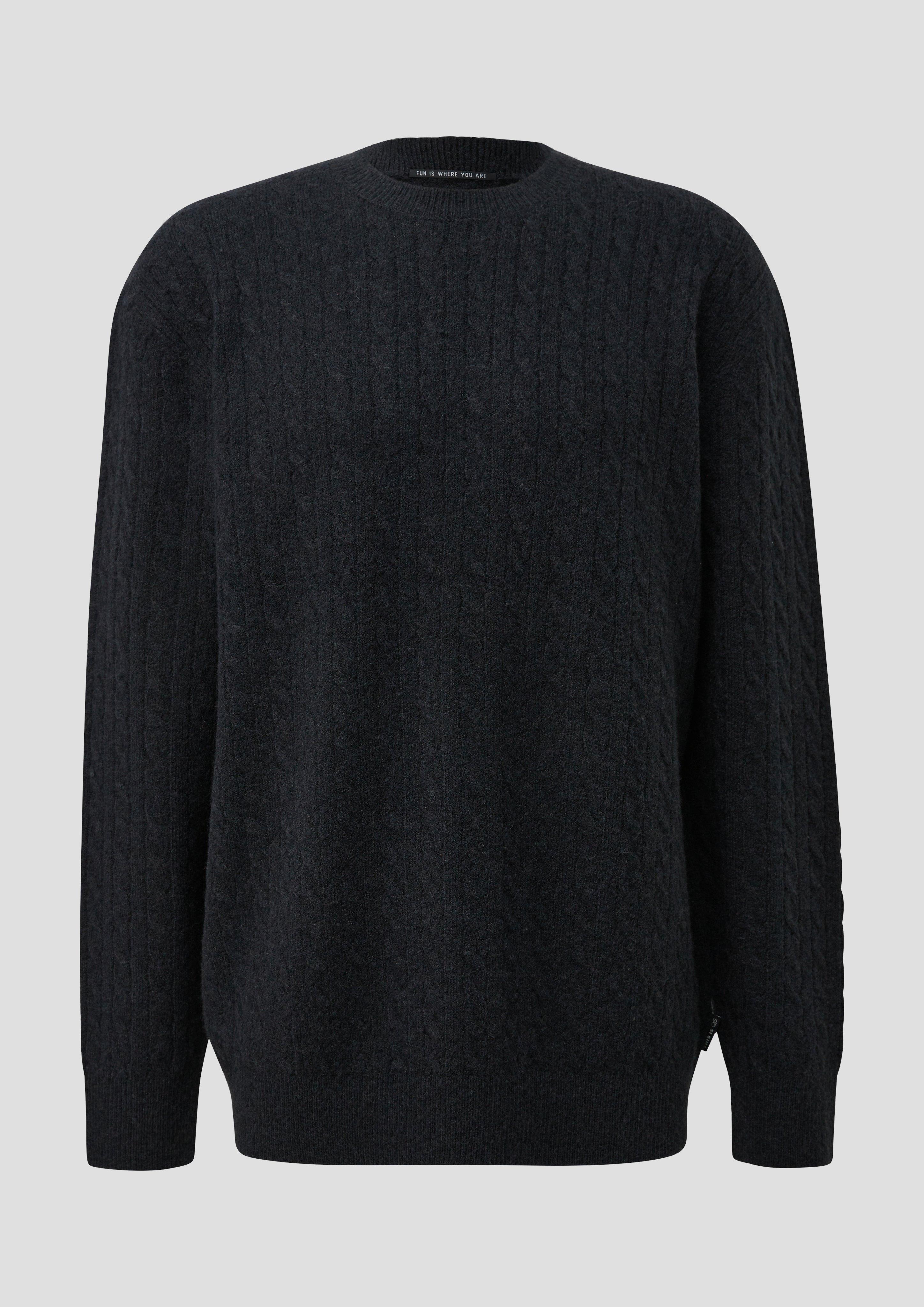 Hommes Pull en tricot en bleu de QS