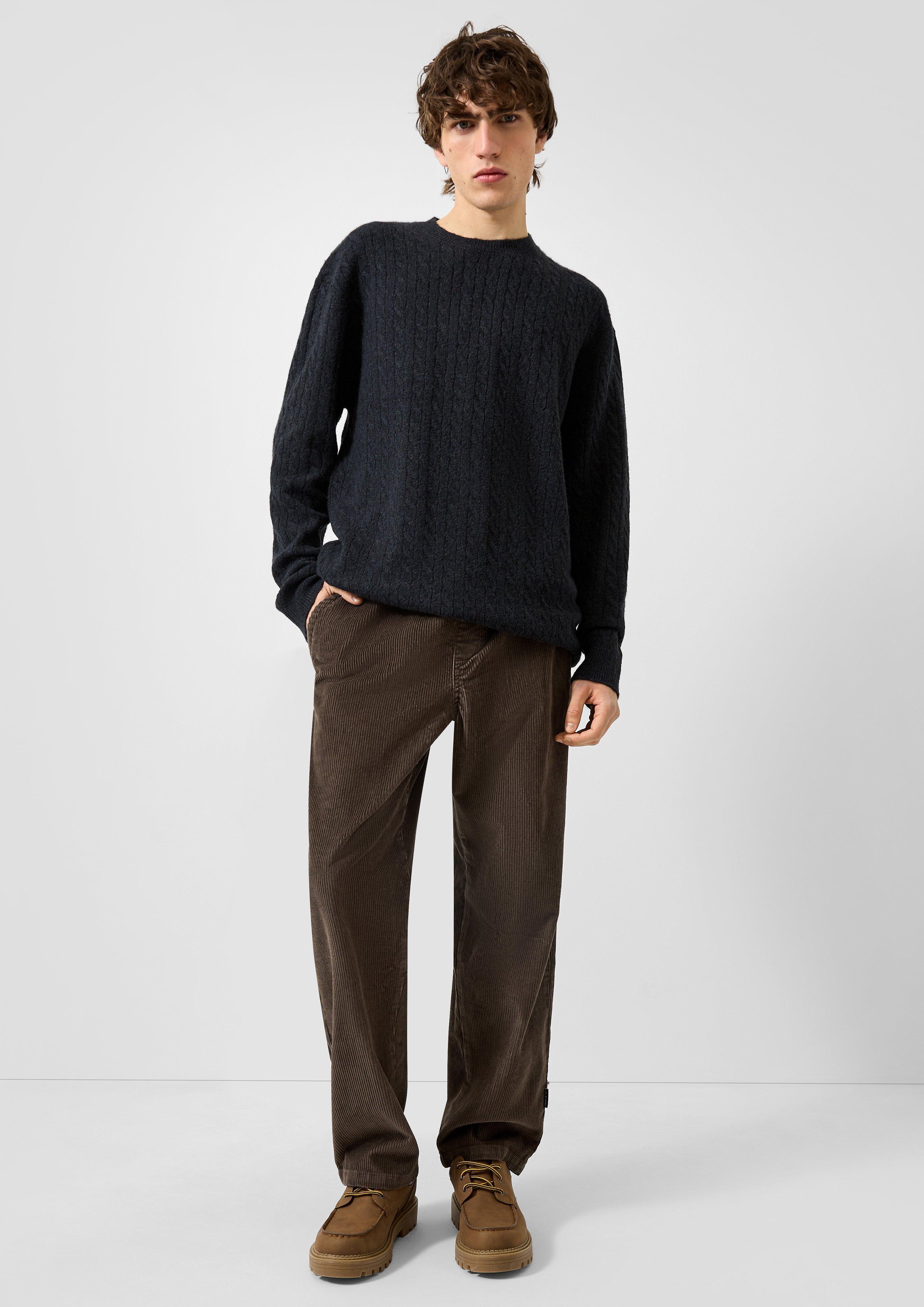 Hommes Pull en tricot en bleu de QS