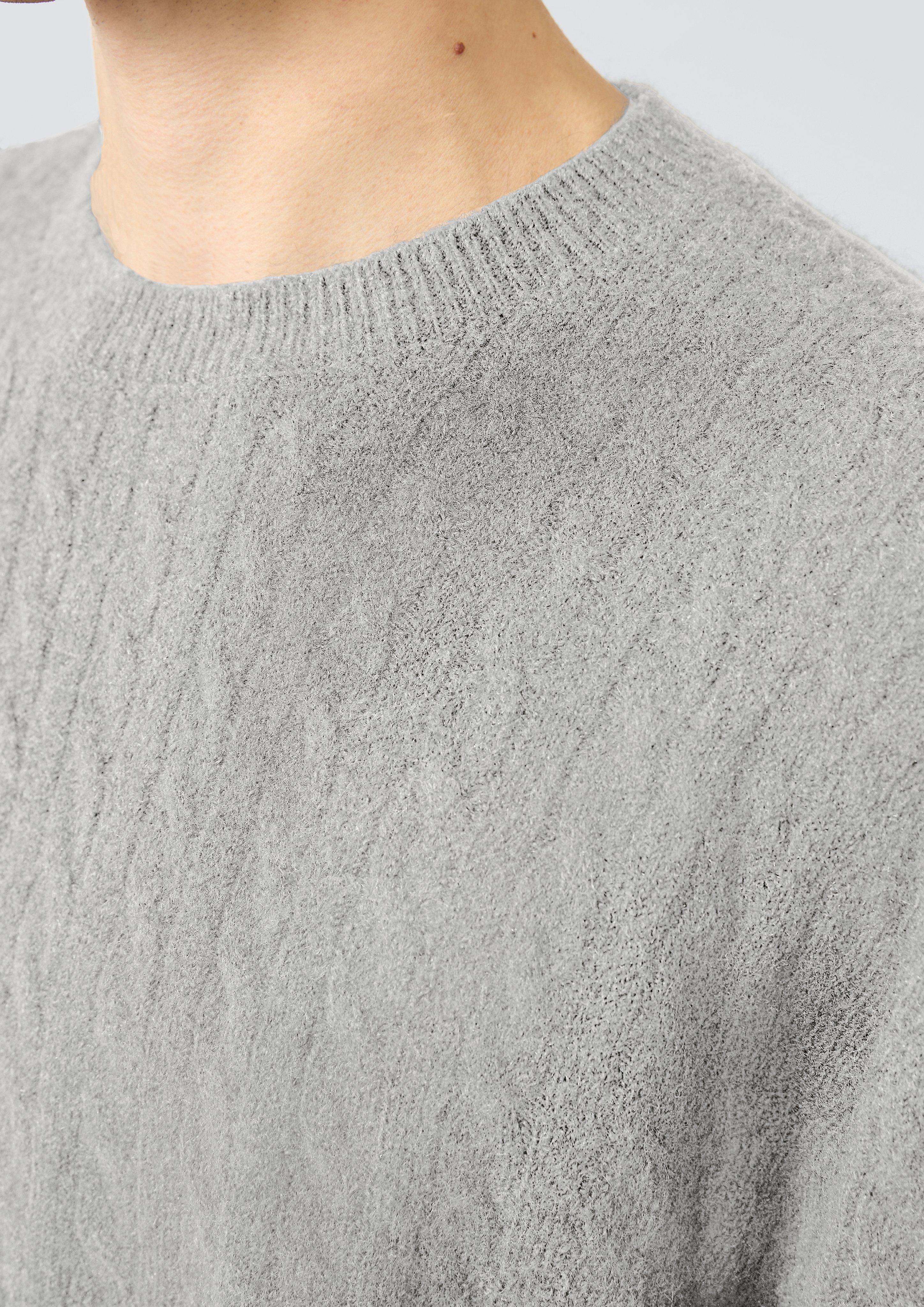 Hommes Pull en tricot en gris de QS