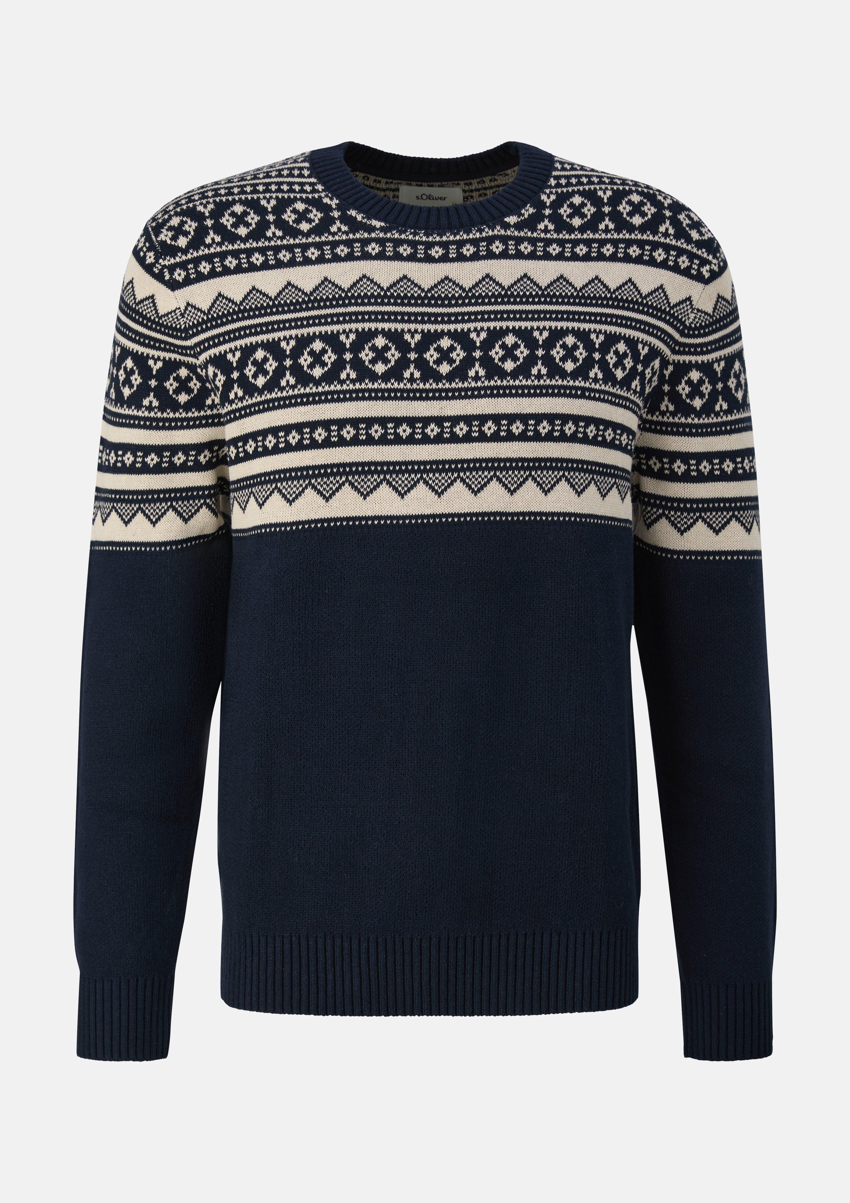 Hommes Pull en tricot en bleu de s.Oliver