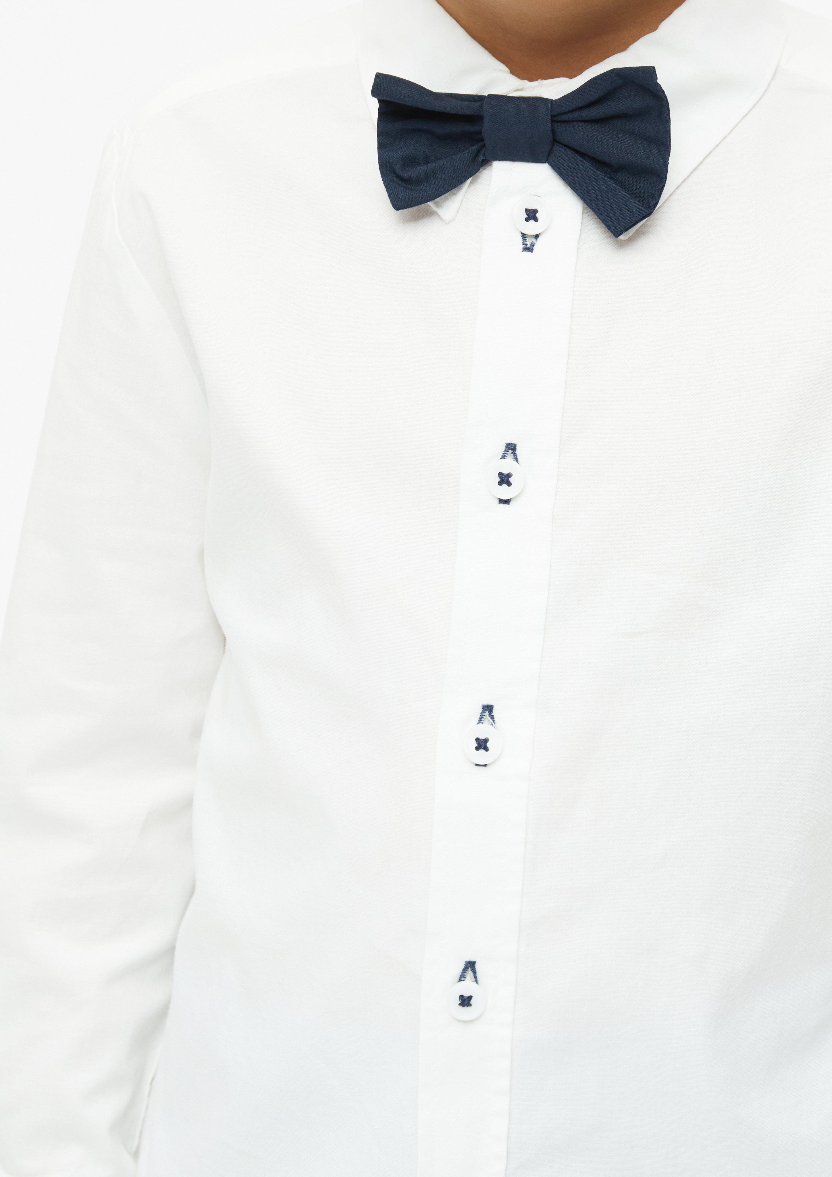 Kids Formal shirt with detachable bow tie in white by s.Oliver