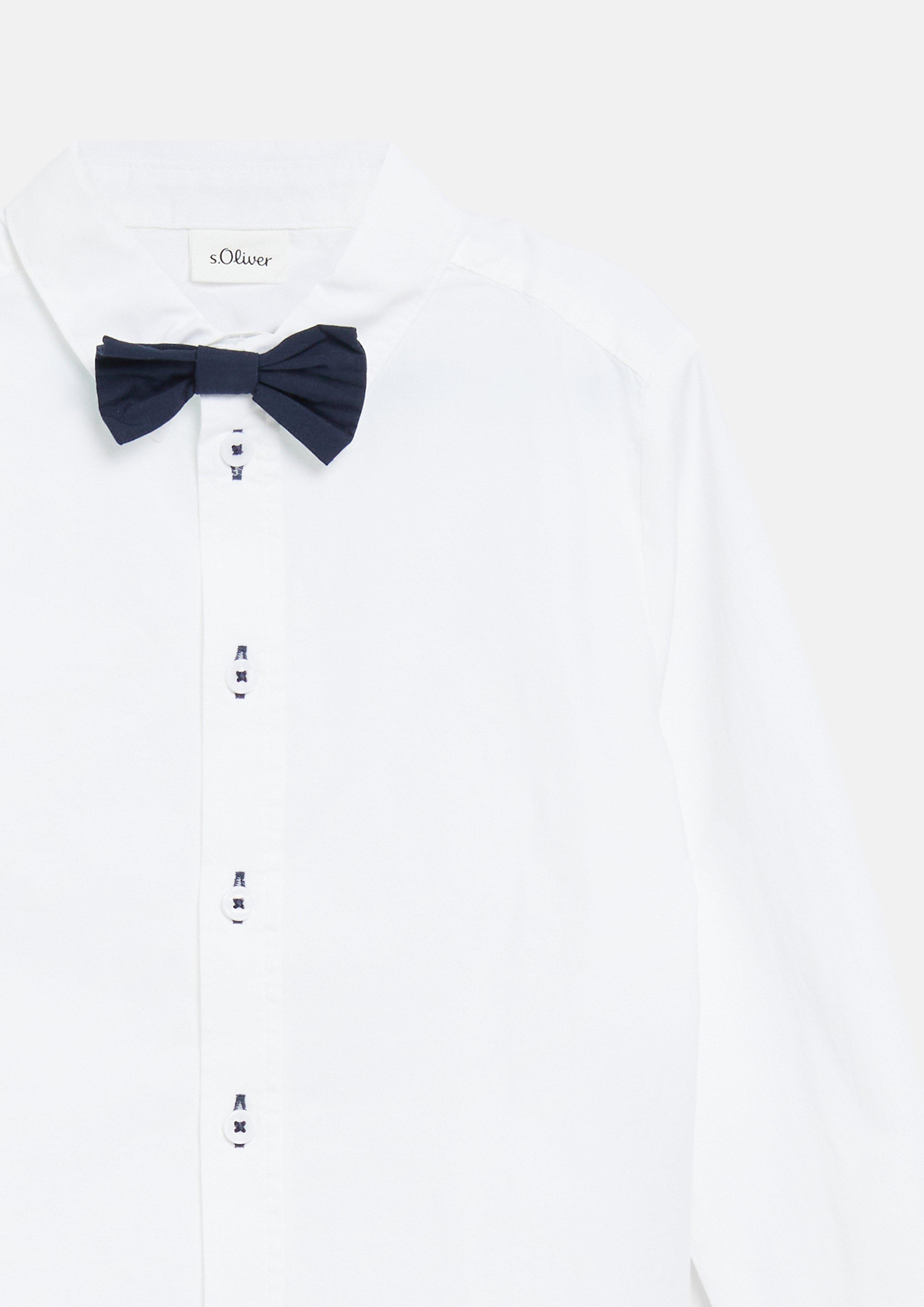 Kids Formal shirt with detachable bow tie in white by s.Oliver