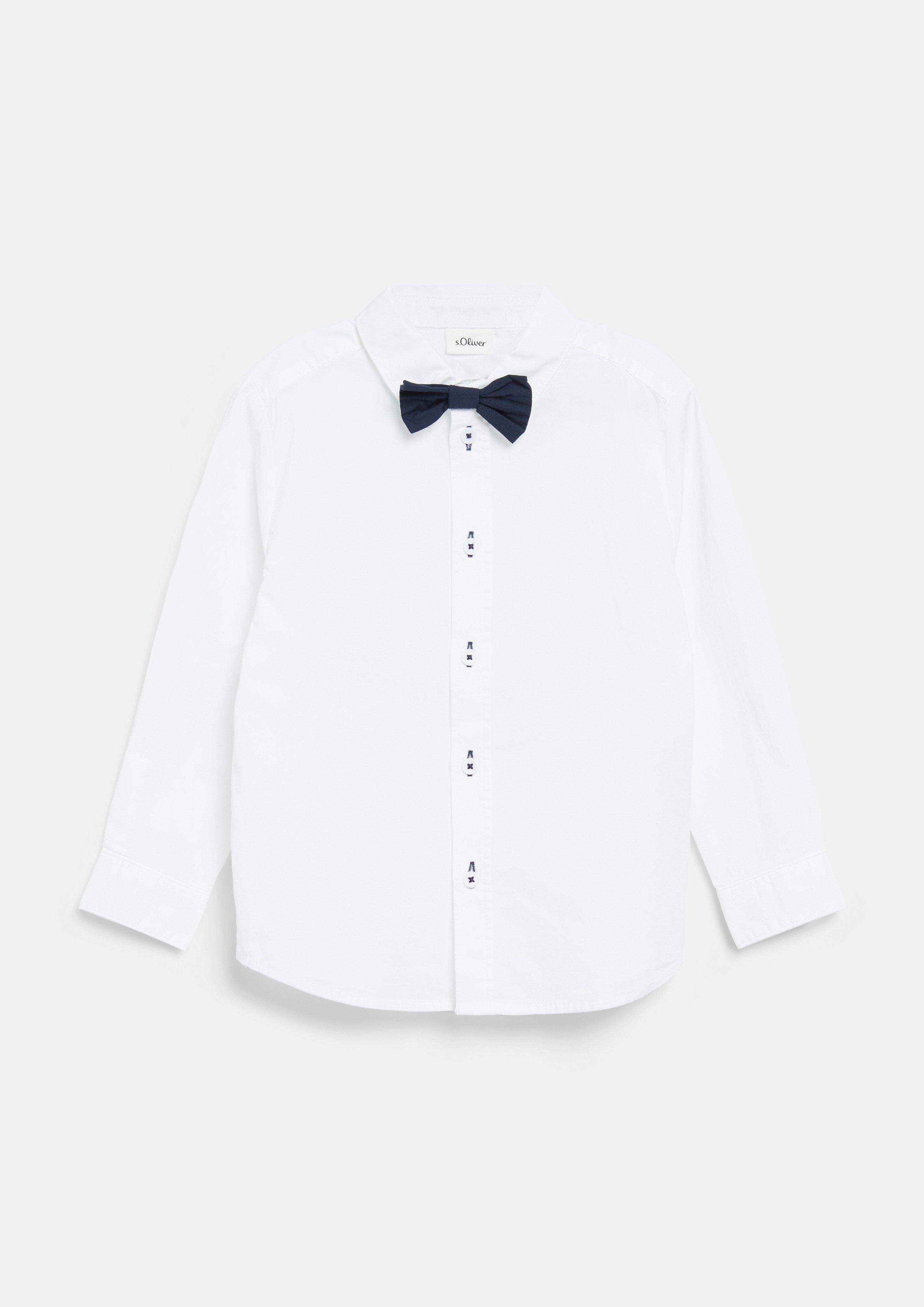 Formal shirt with detachable bow tie in white by s.Oliver
