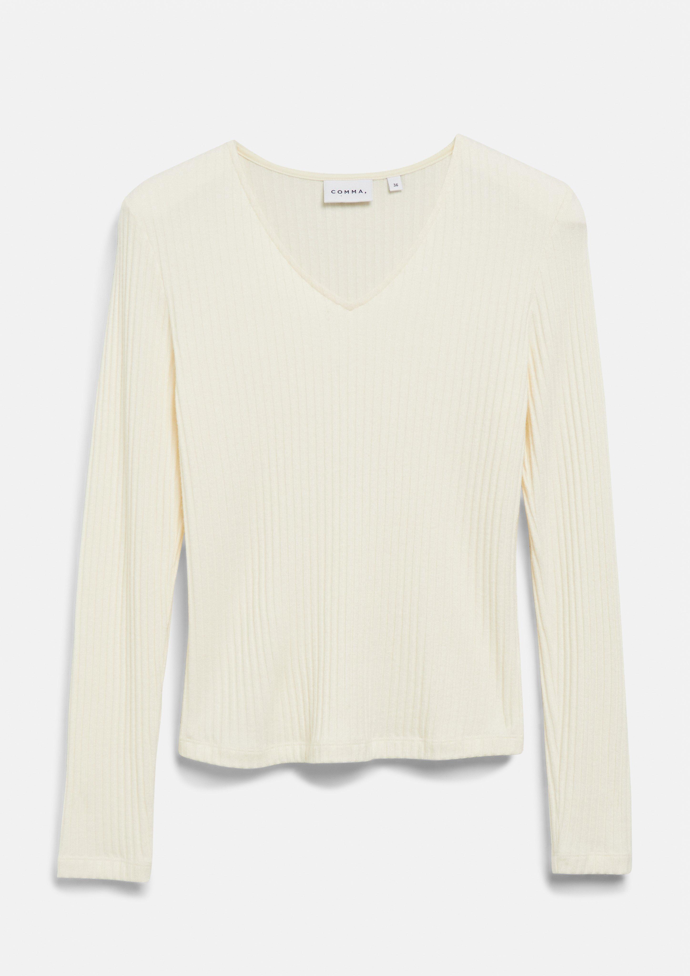 T-Shirt in creme von COMMA