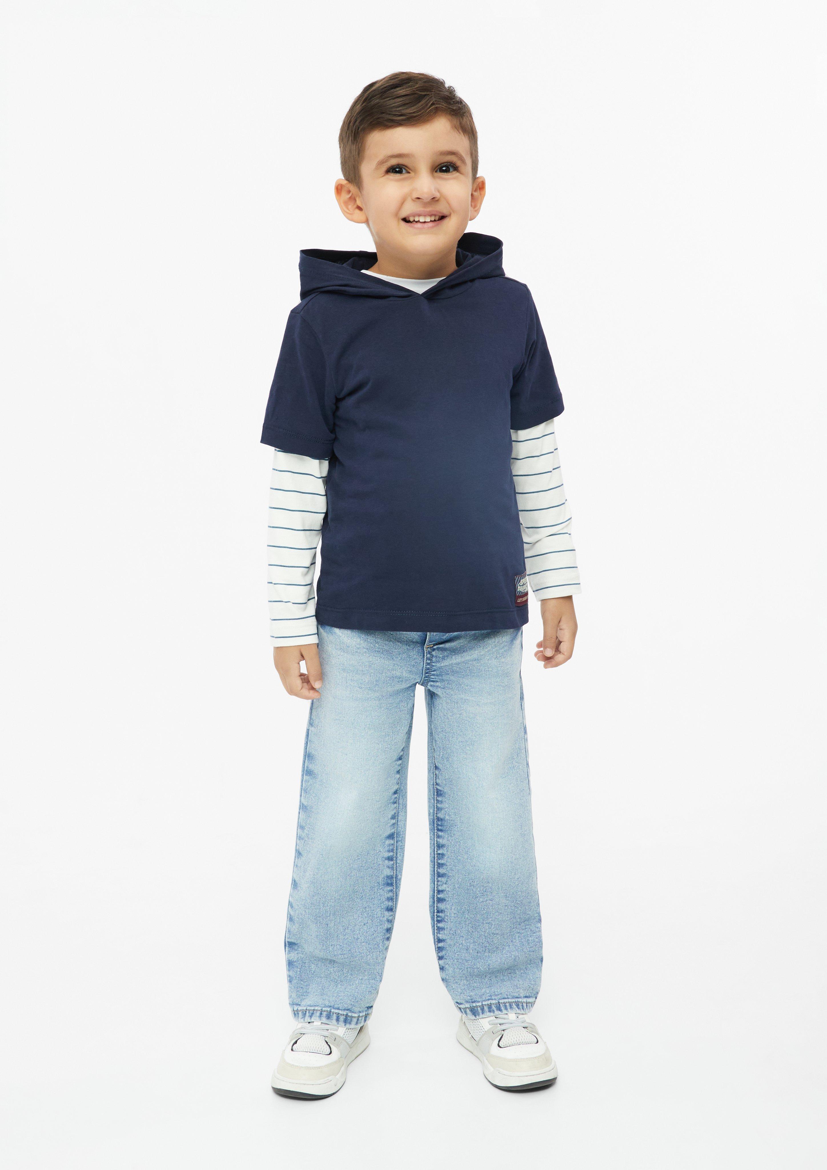 Navliekacie džínsy Baggy/Mid Rise/Wide Fit vo farbe modrá od s.Oliver