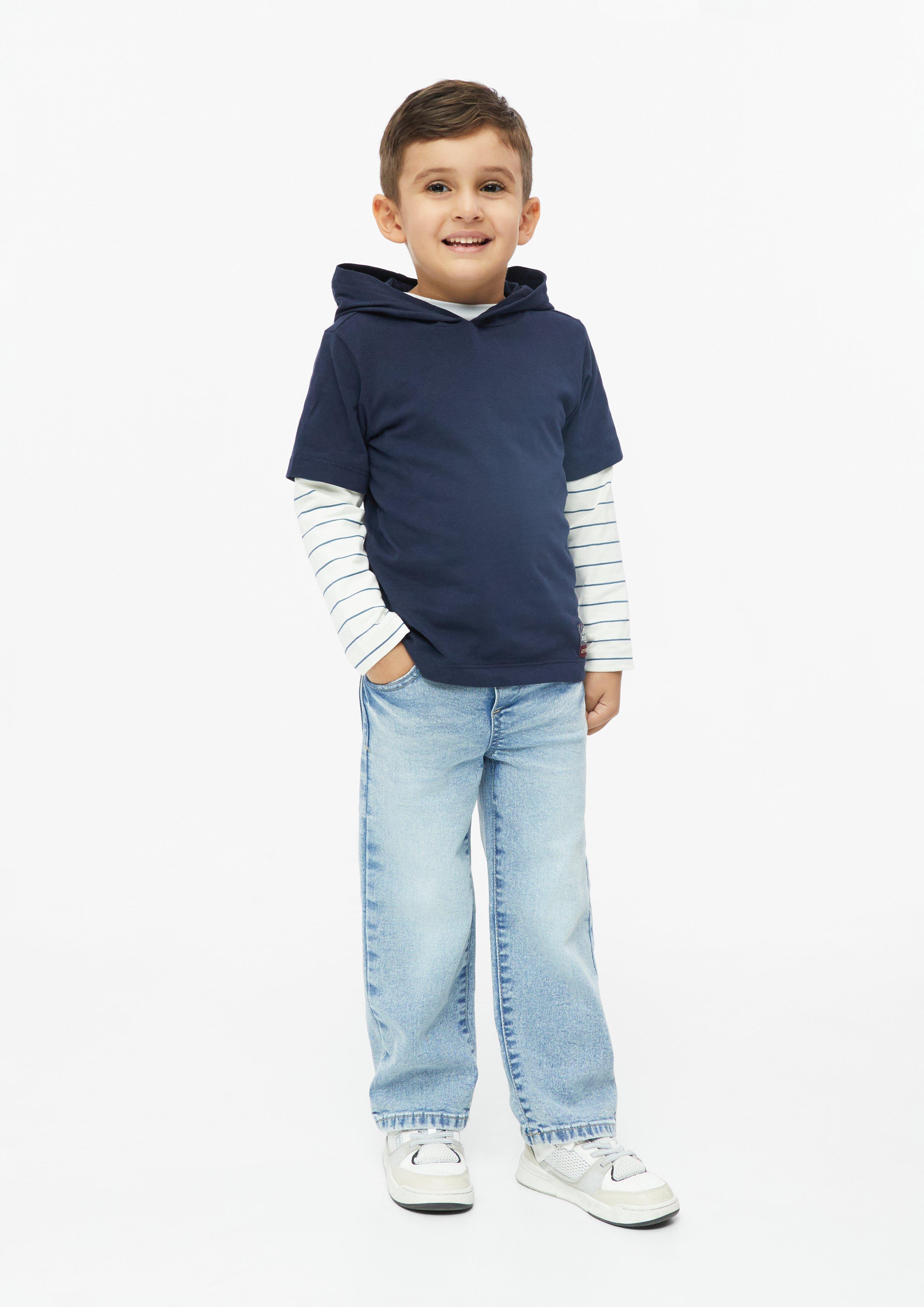 Junior Jeans met lage taille / baggy / wijde pasvorm in blauw van s.Oliver