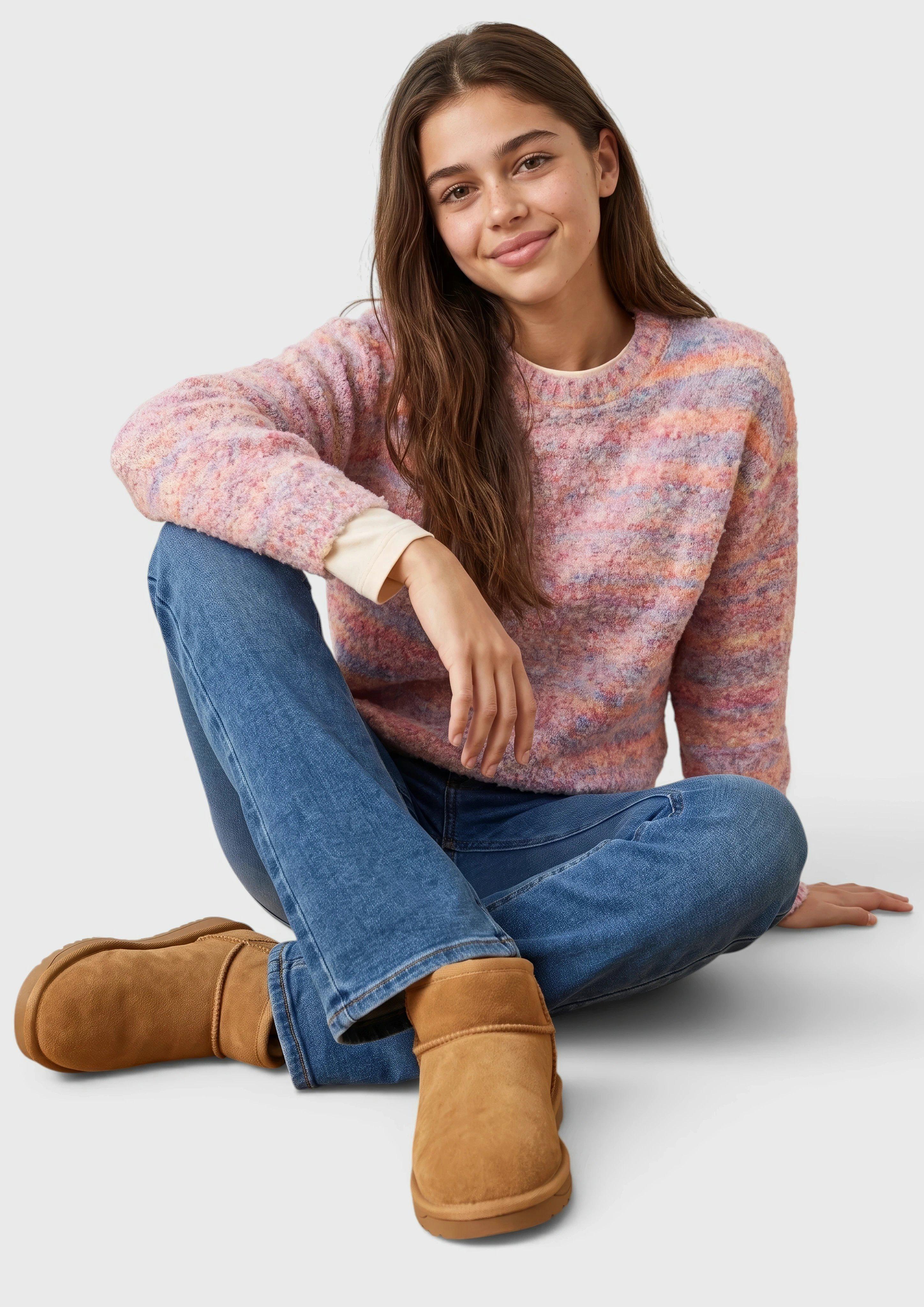 Kuscheliger Strickpullover in Farbe pink von s.Oliver
